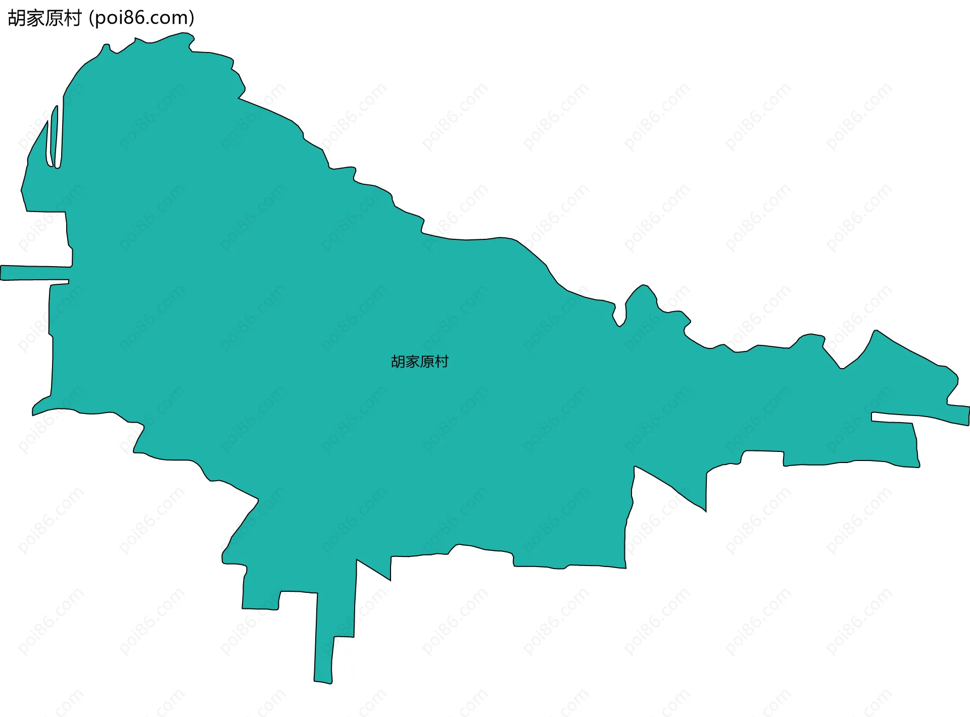 胡家原村边界地图