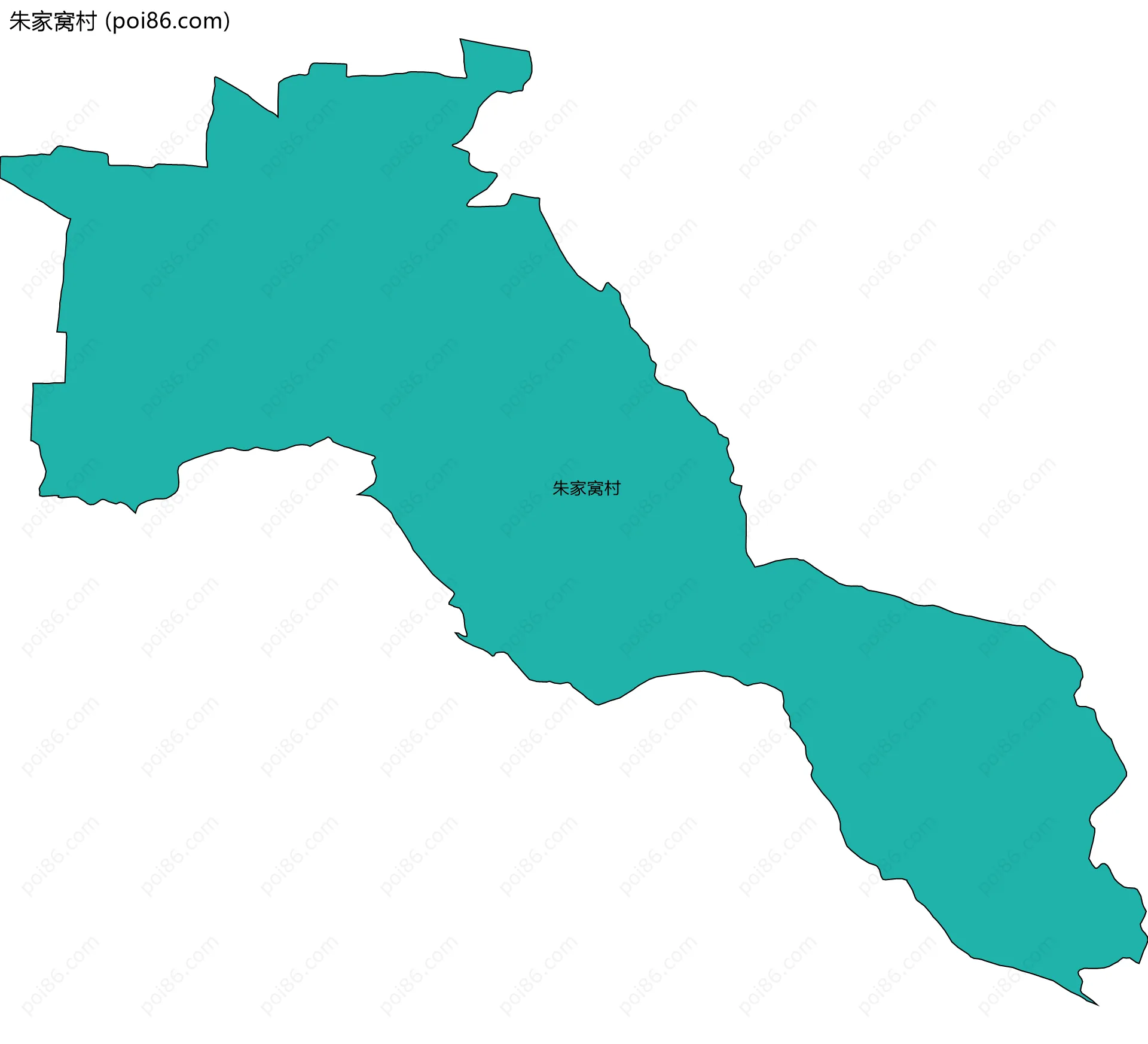朱家窝村边界地图