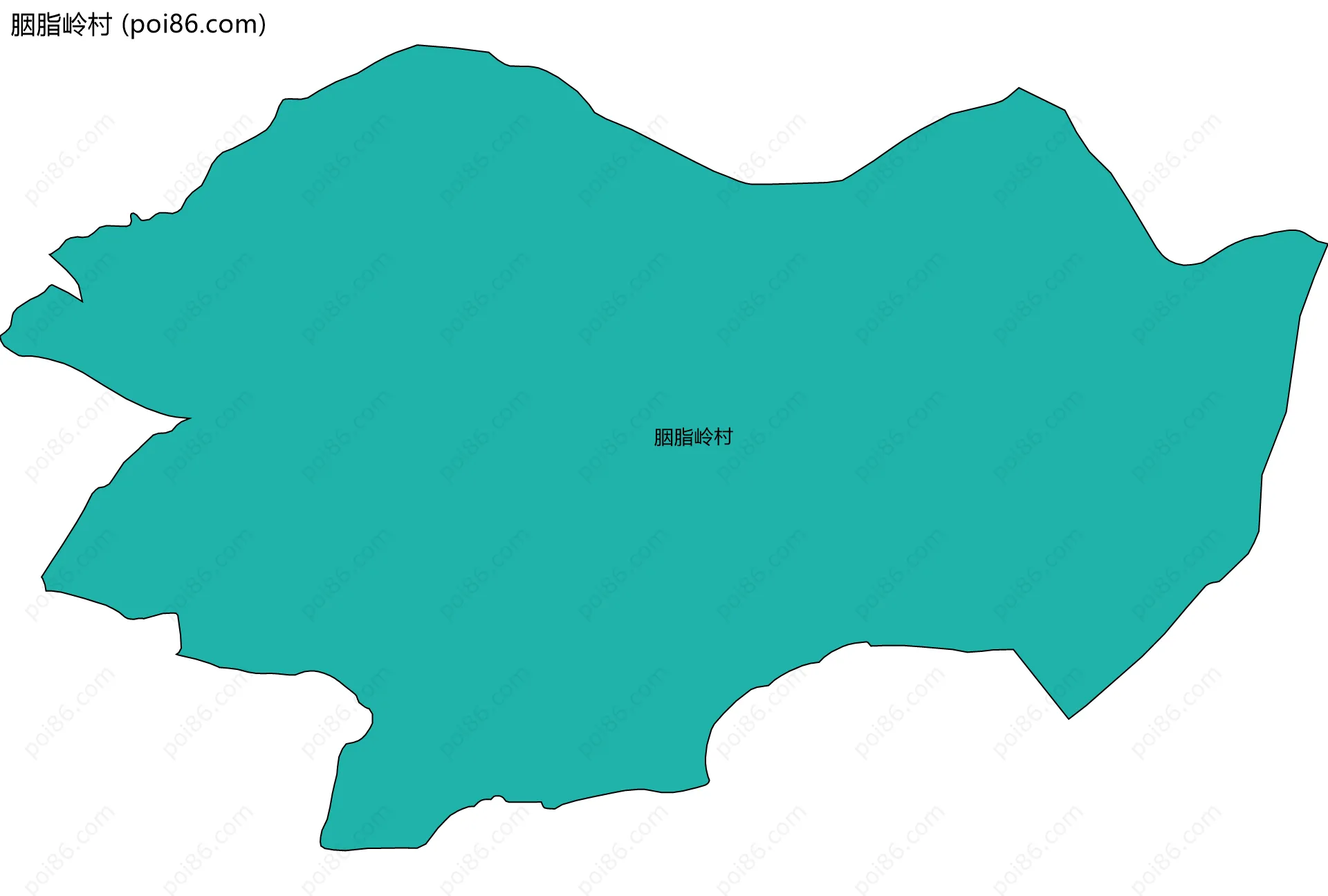 胭脂岭村边界地图