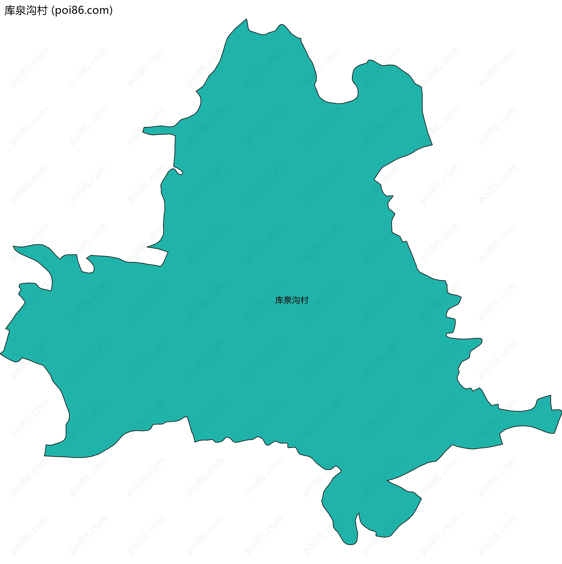 库泉沟村边界地图