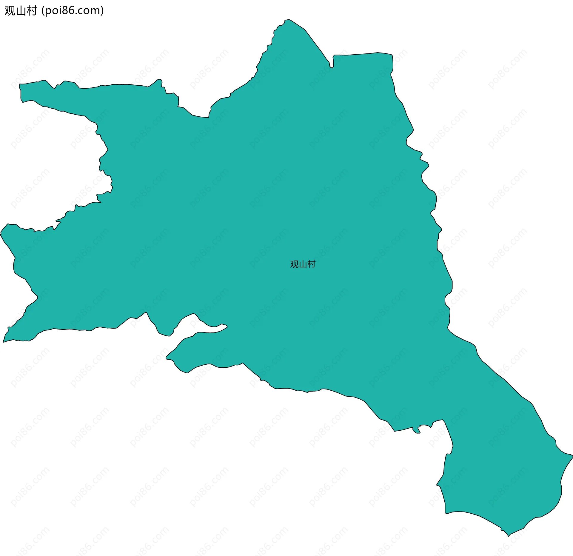 观山村边界地图
