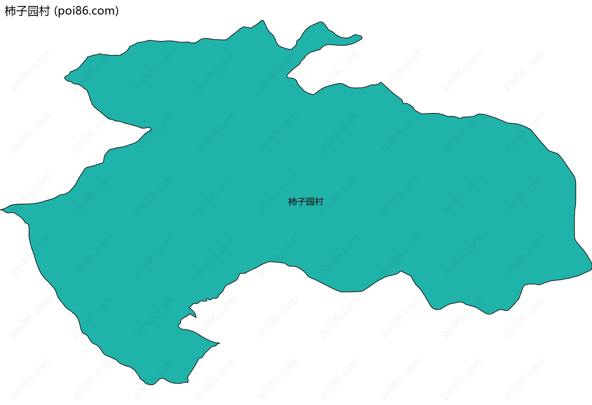 柿子园村边界地图