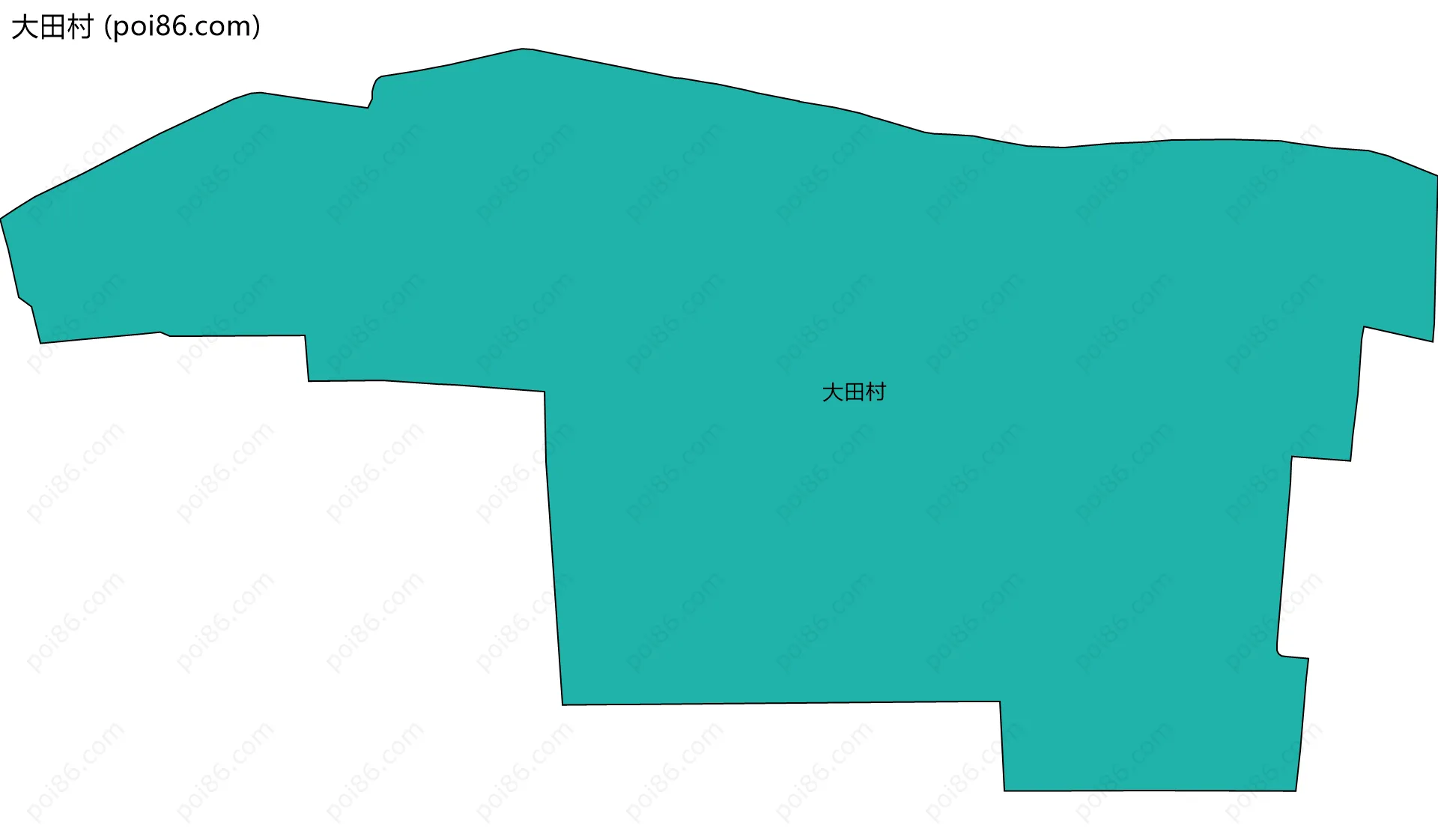 大田村边界地图