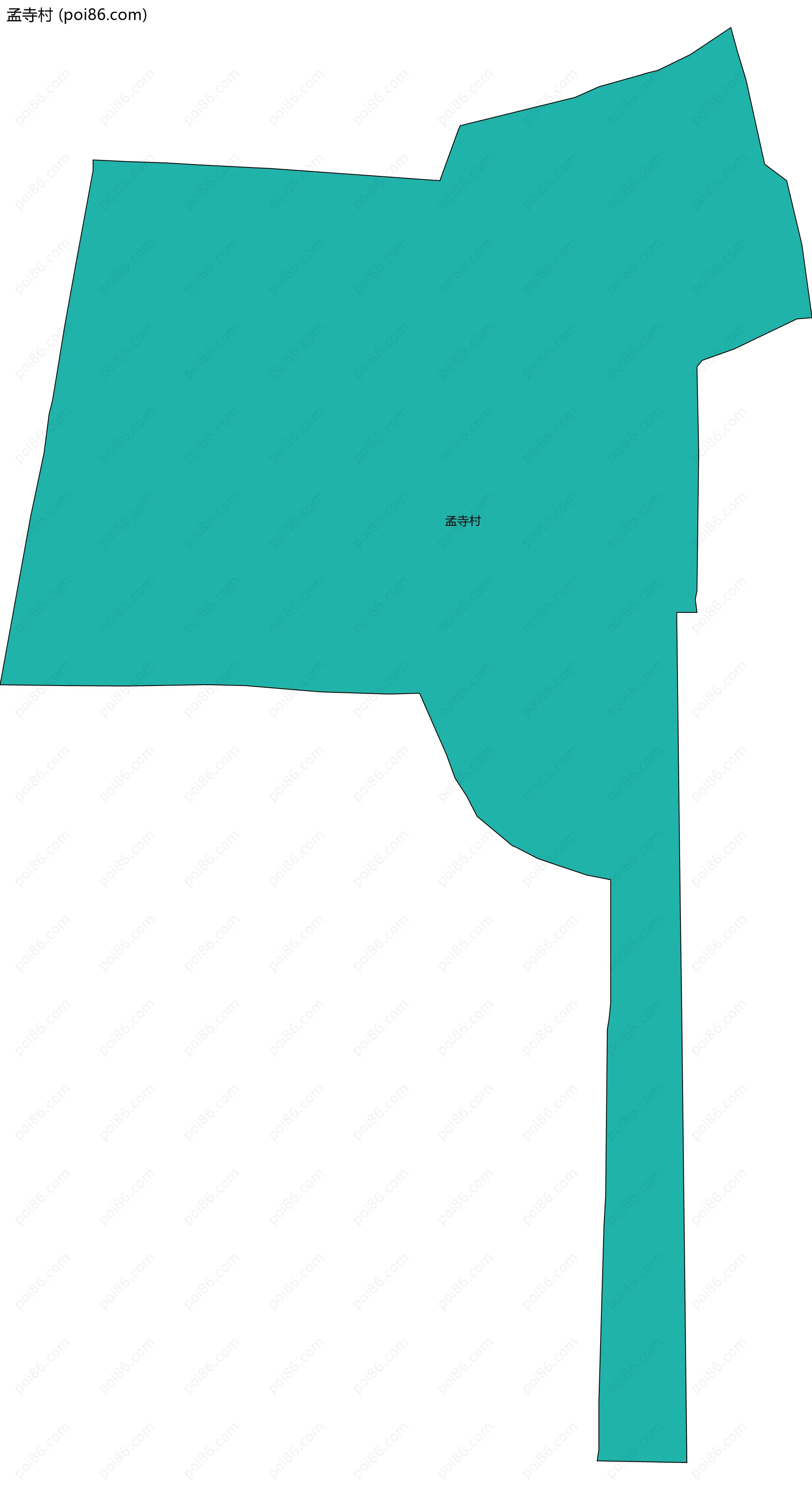 孟寺村边界地图