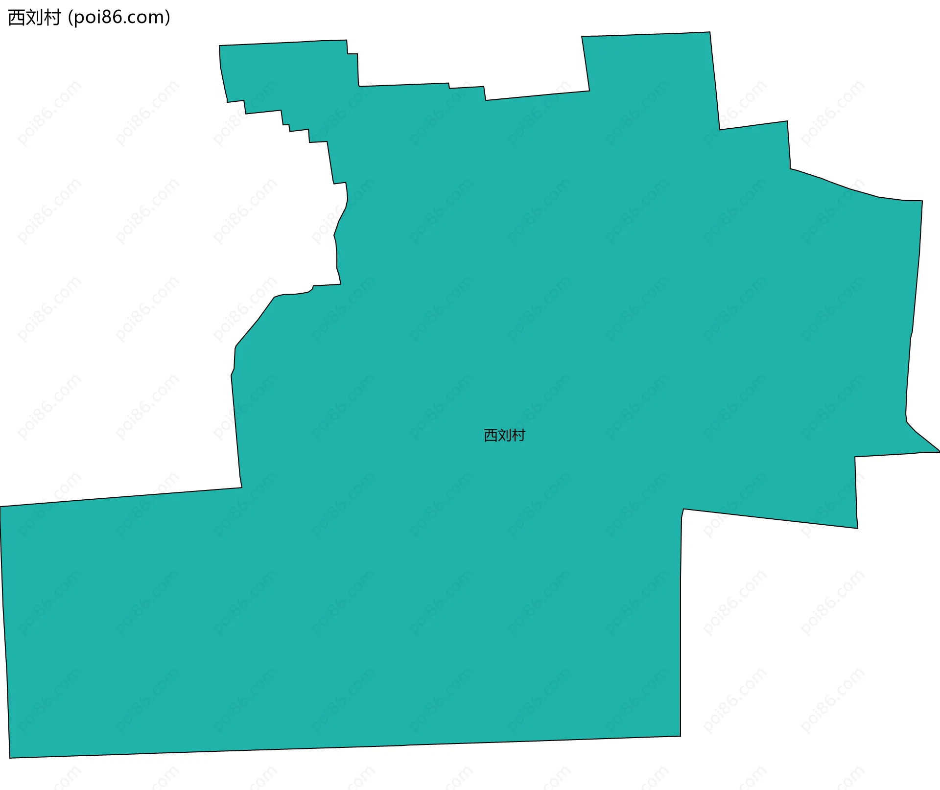 西刘村边界地图