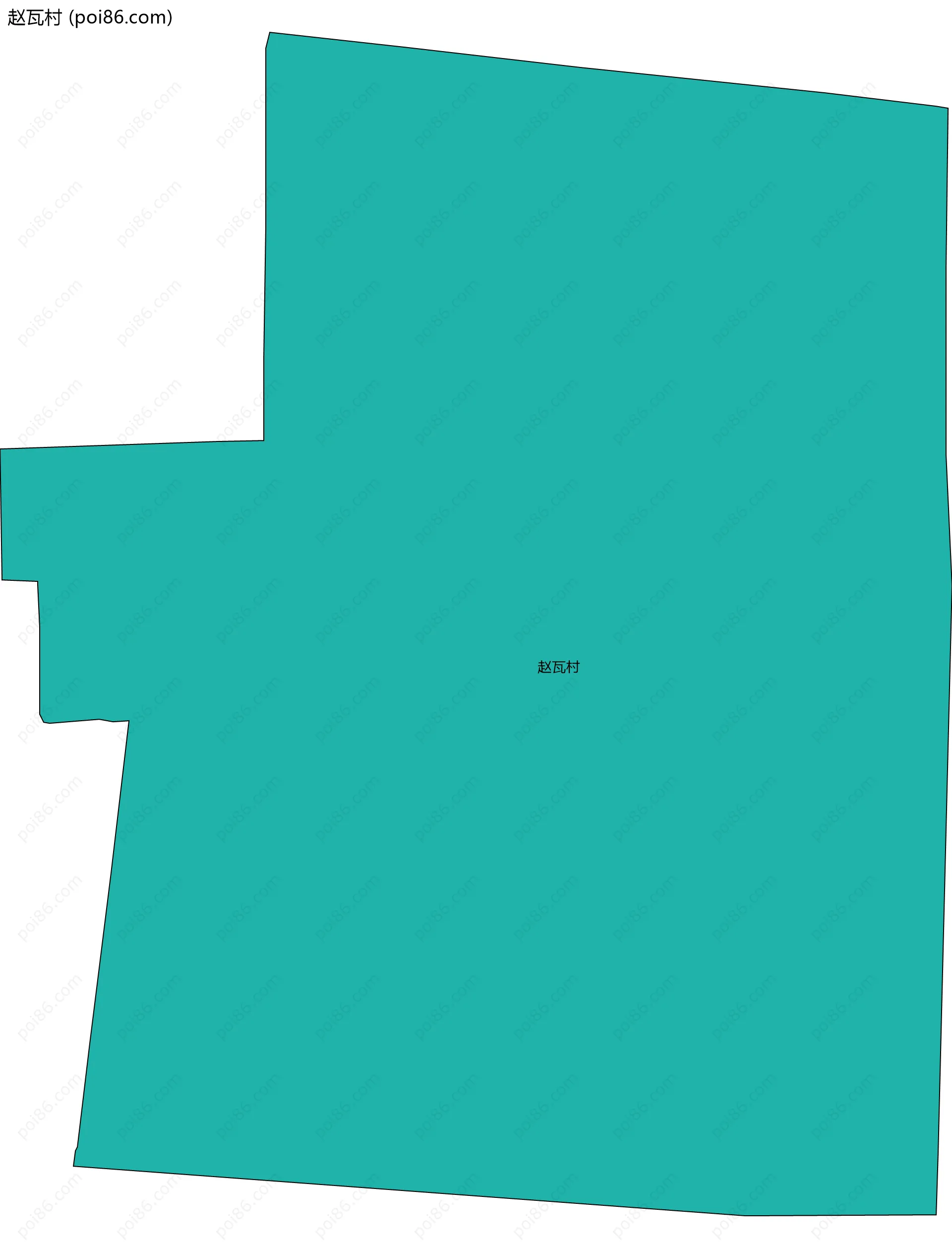 赵瓦村边界地图