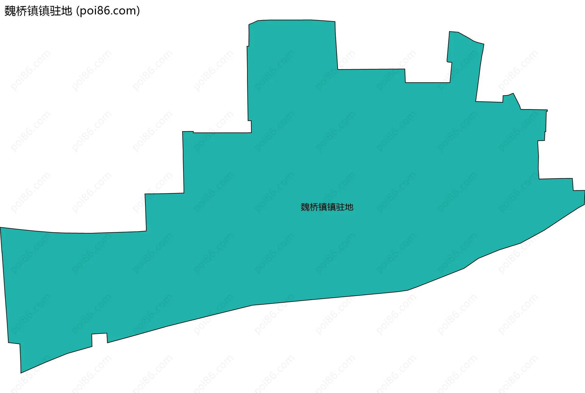 魏桥镇镇驻地边界地图
