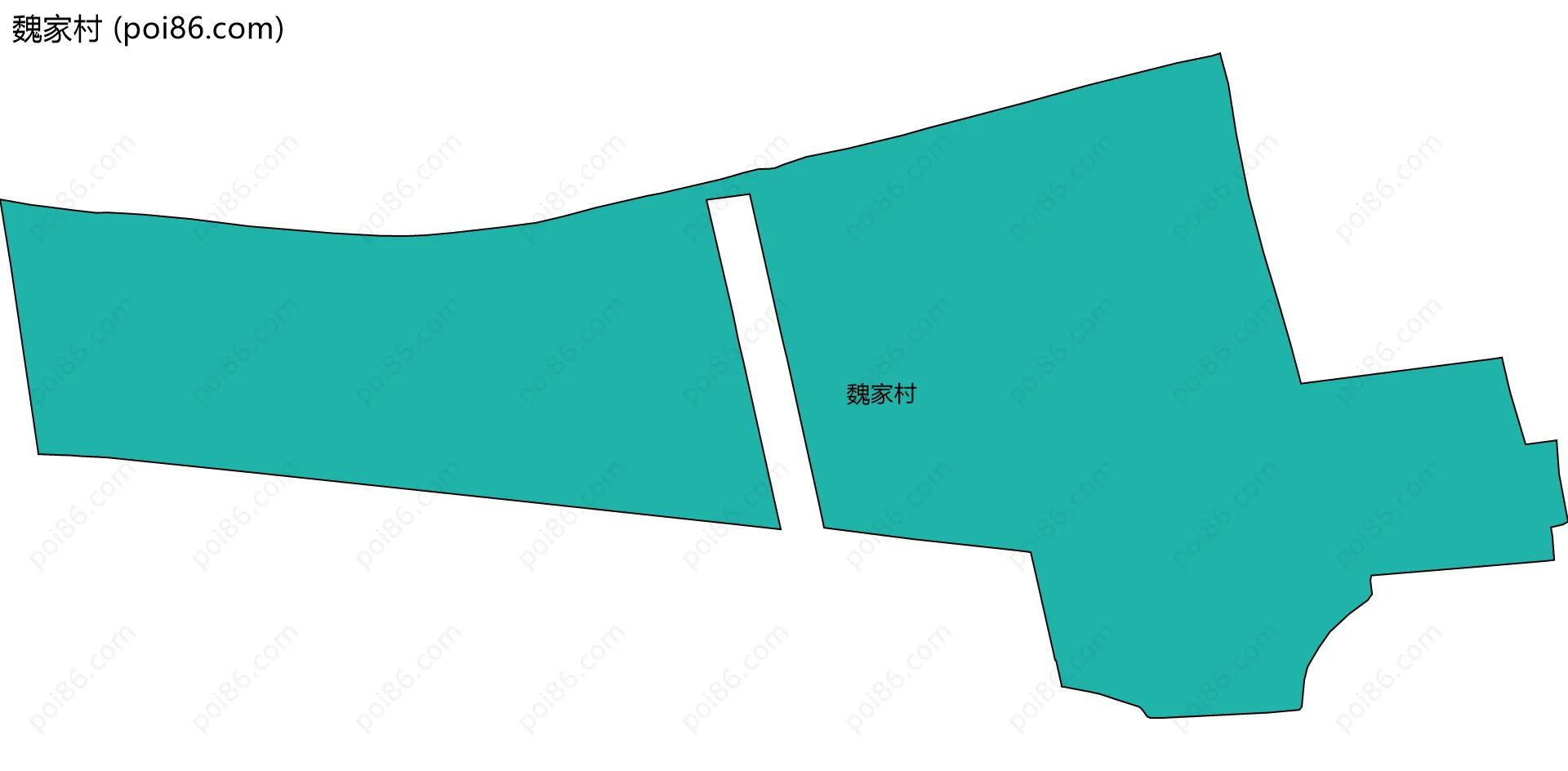 魏家村边界地图