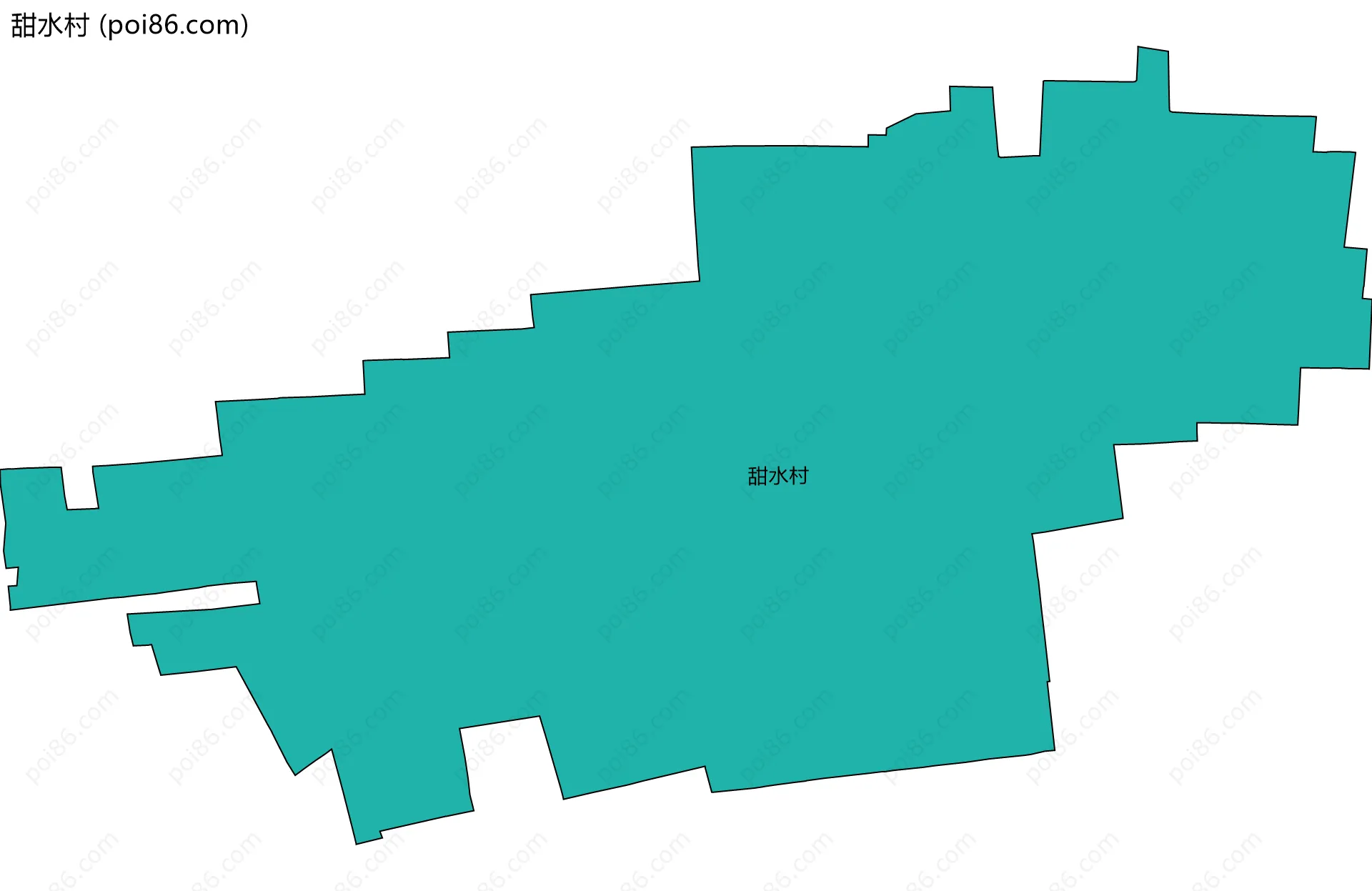 甜水村边界地图