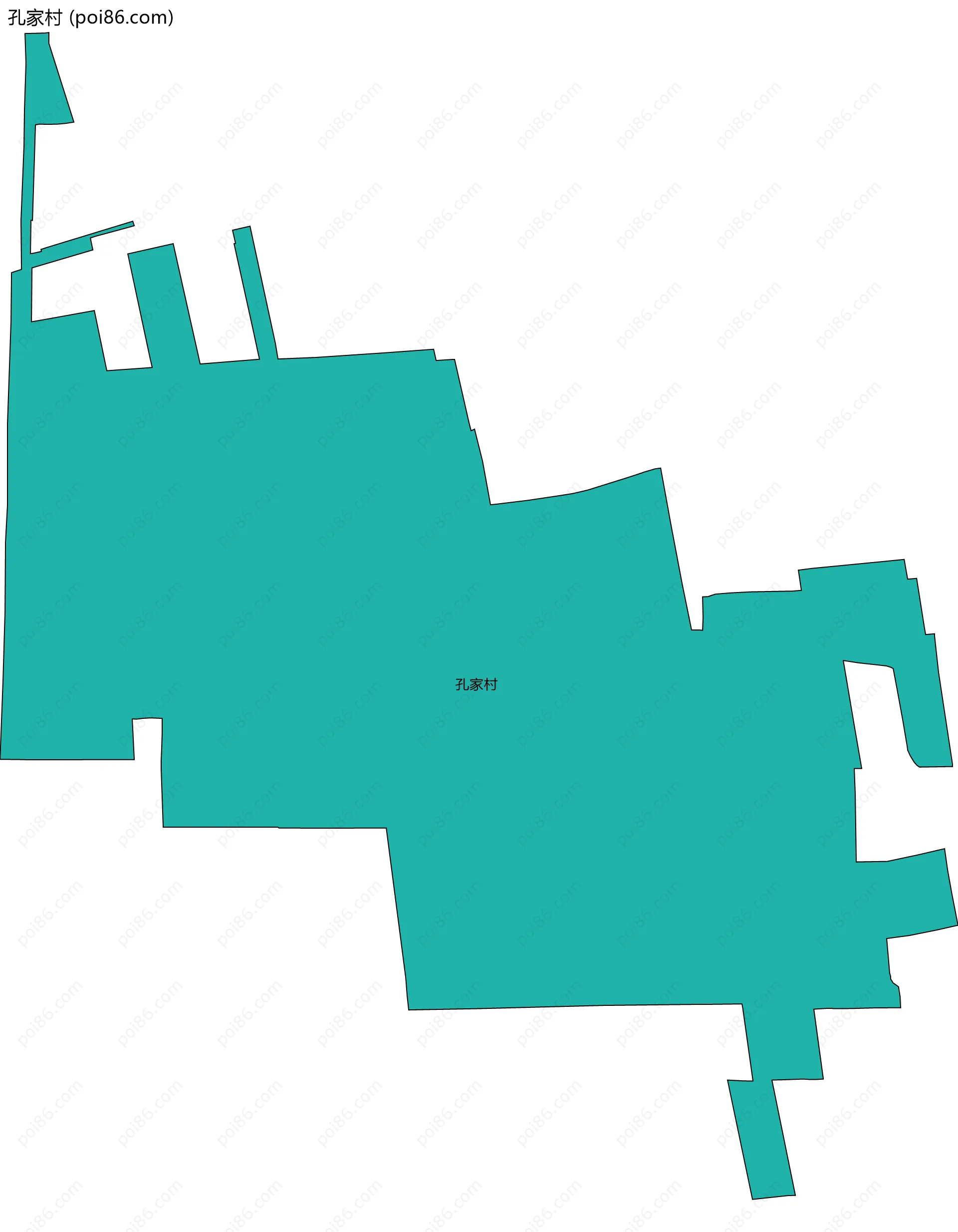 孔家村边界地图