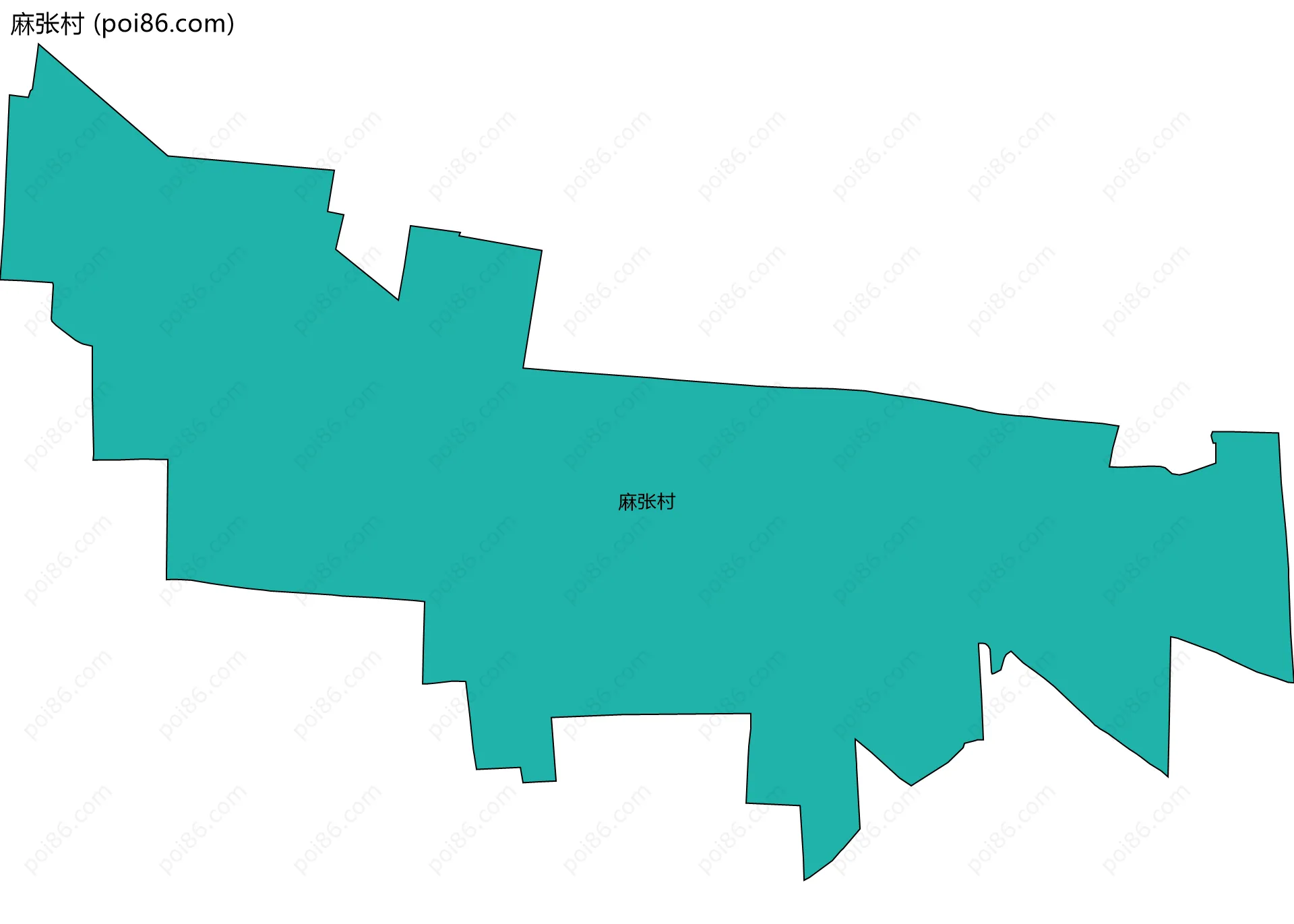 麻张村边界地图