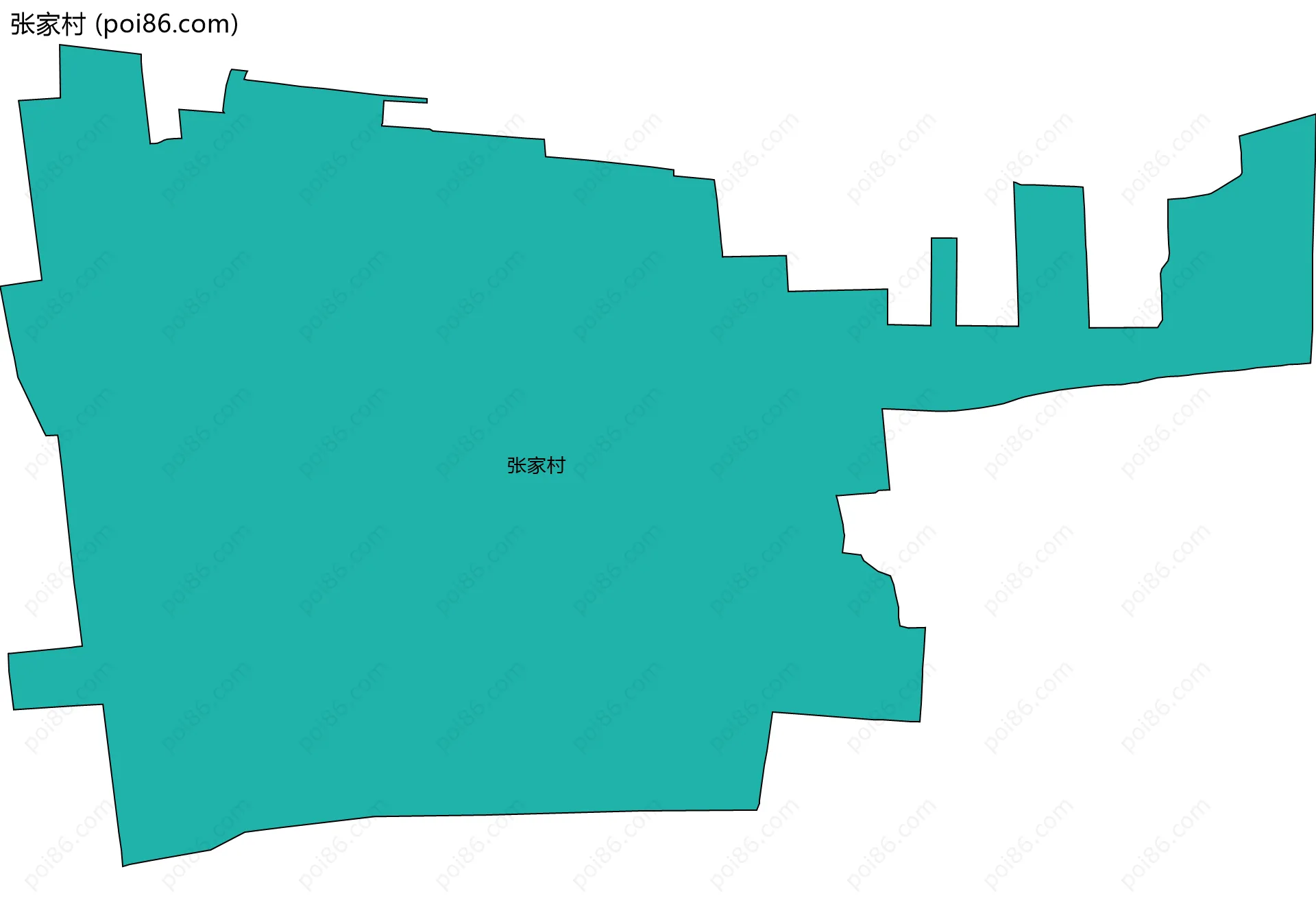 张家村边界地图