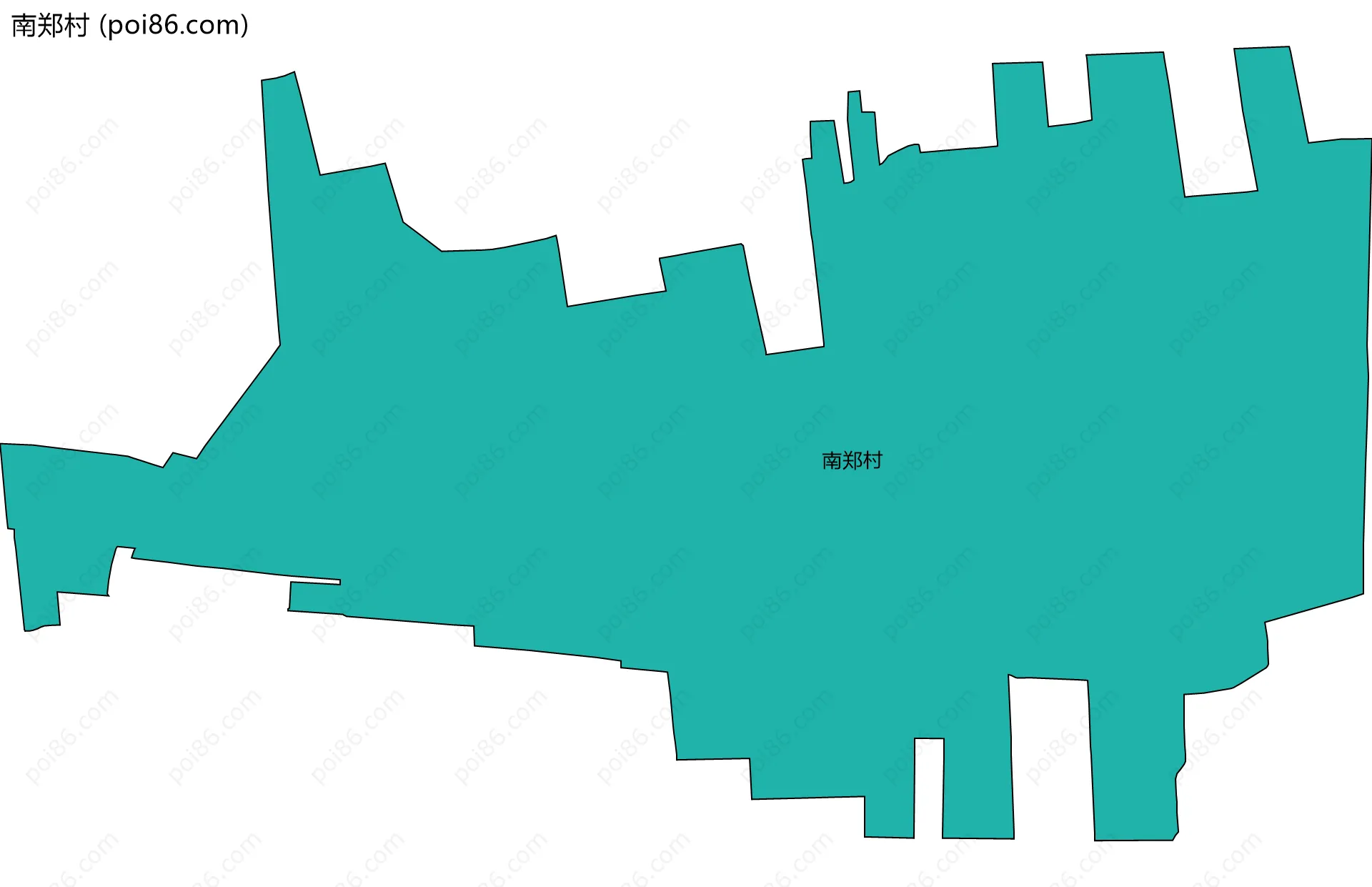 南郑村边界地图
