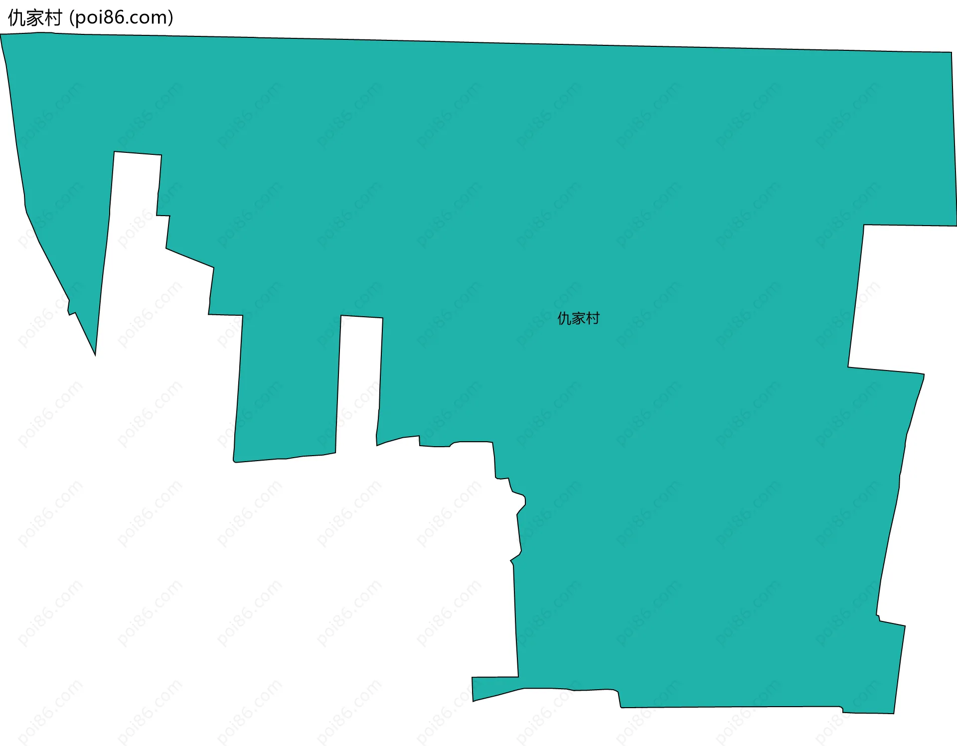 仇家村边界地图