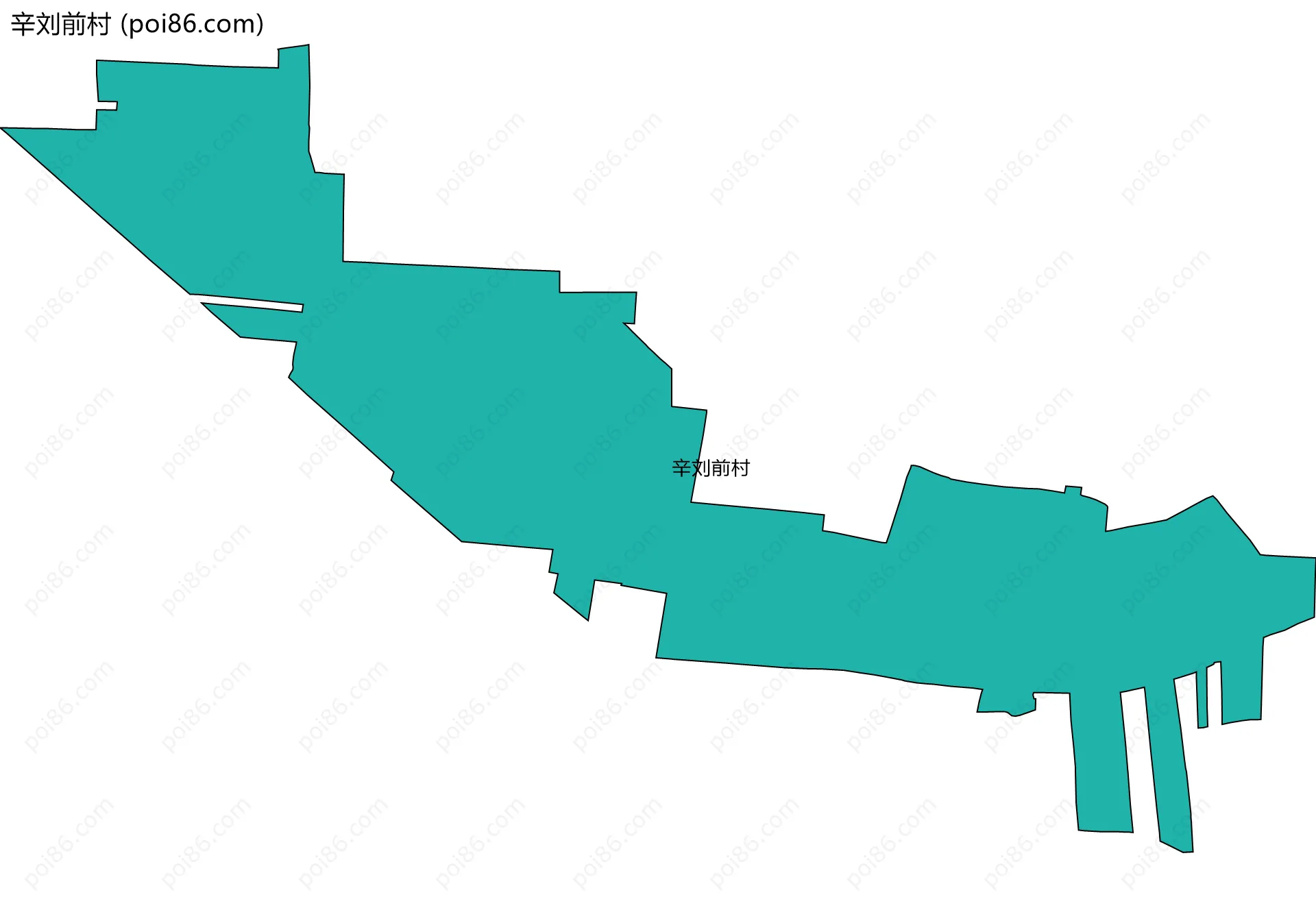 辛刘前村边界地图