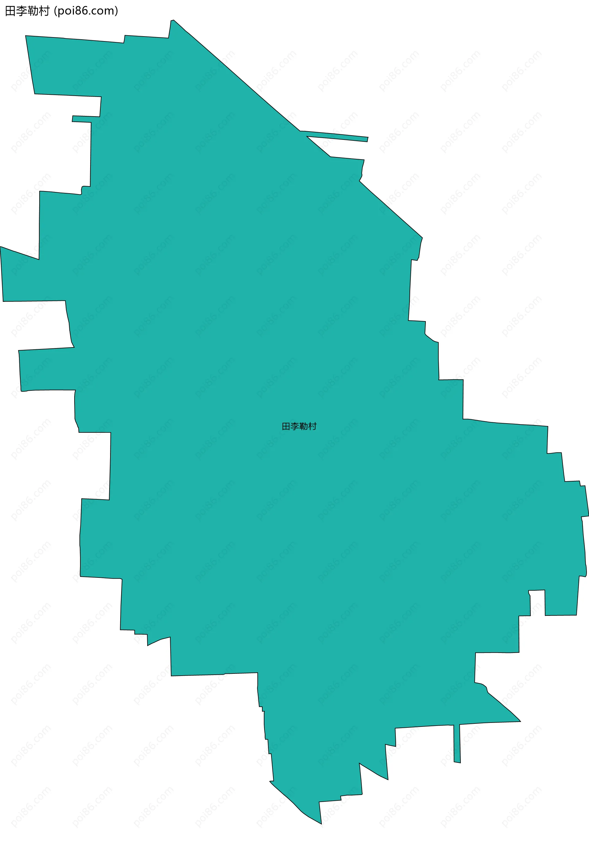 田李勒村边界地图