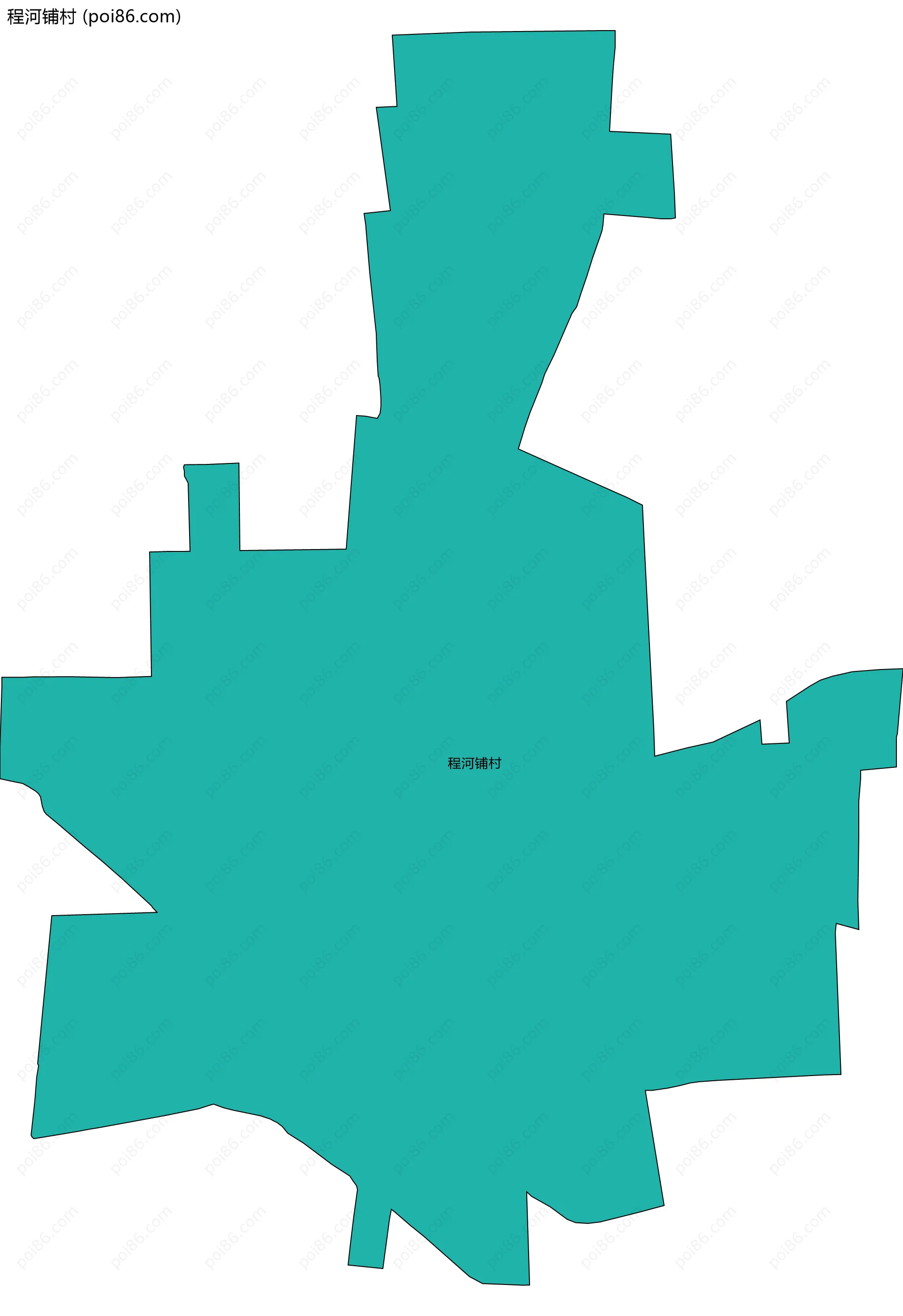 程河铺村边界地图