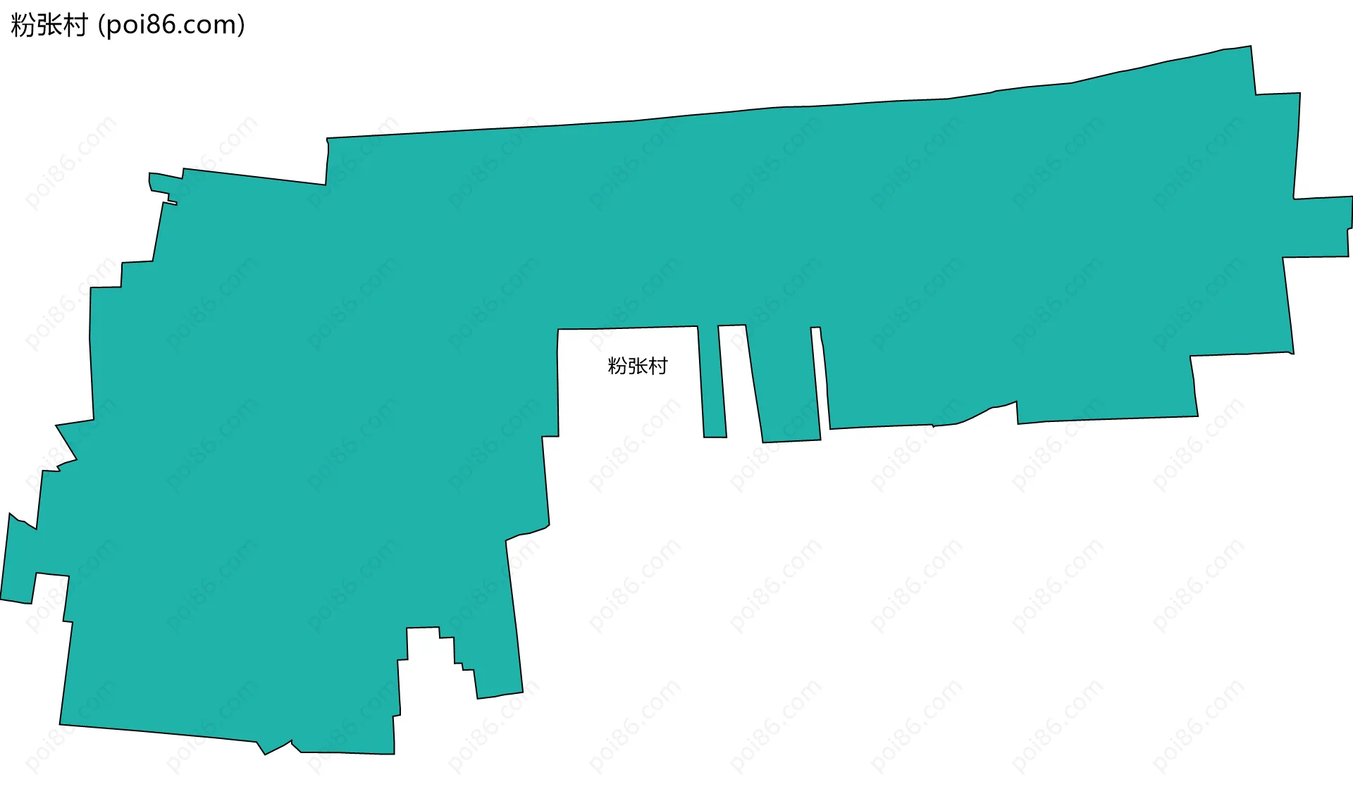 粉张村边界地图
