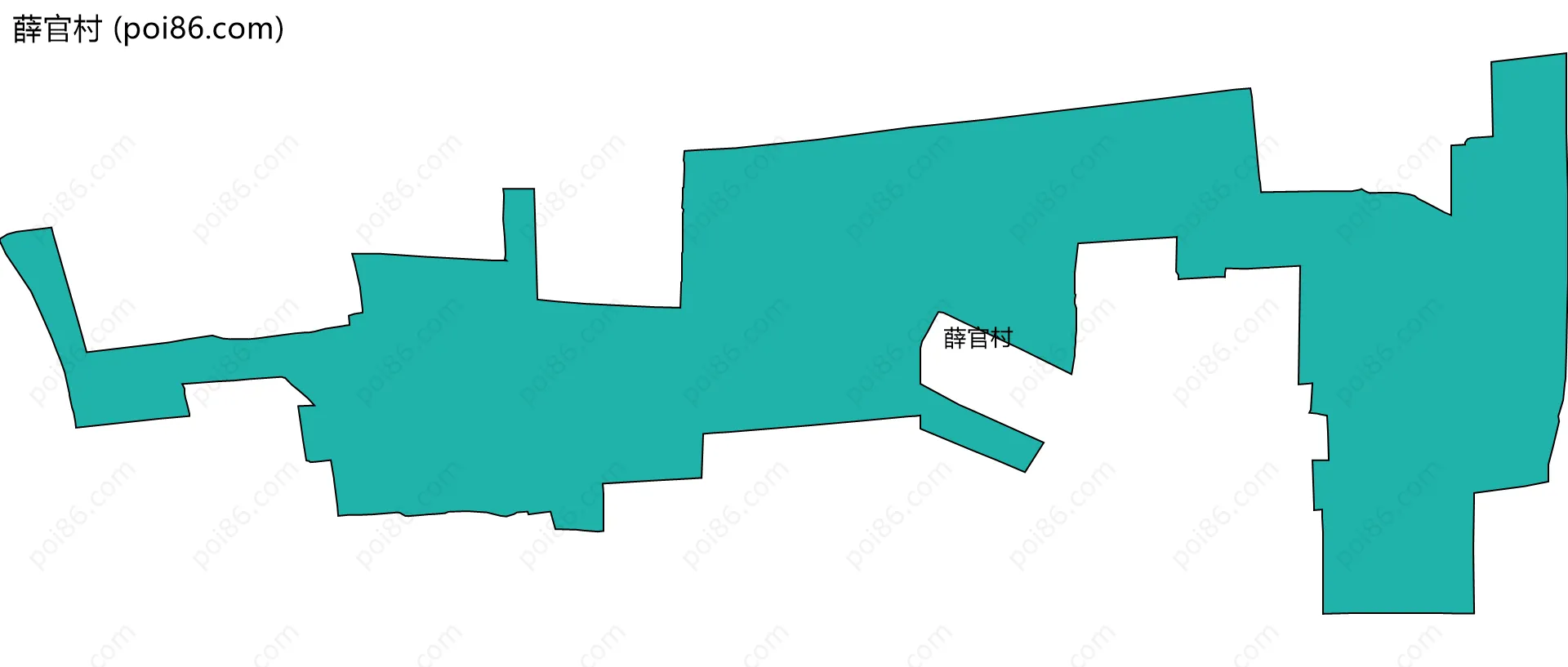 薛官村边界地图