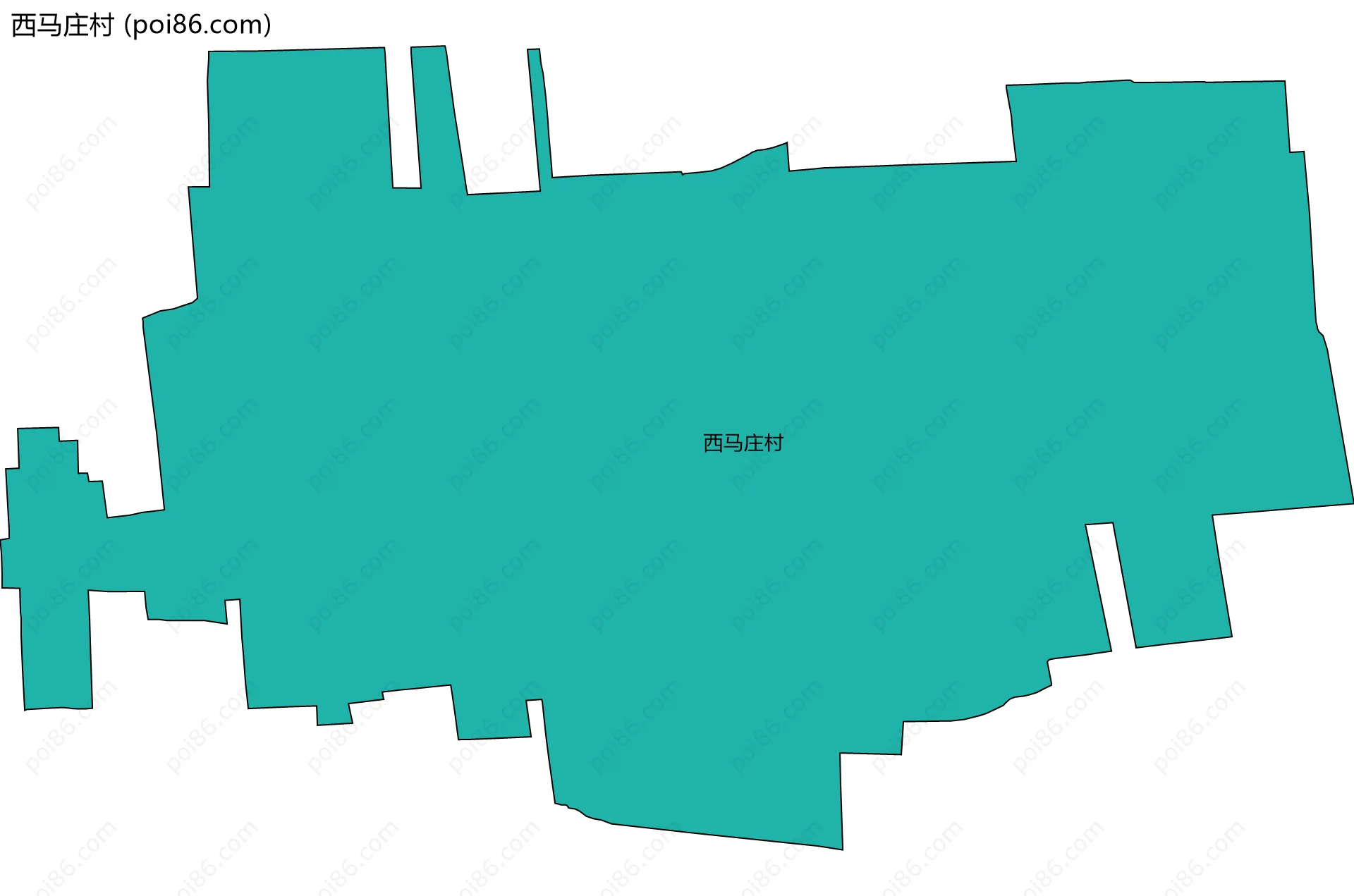 西马庄村边界地图
