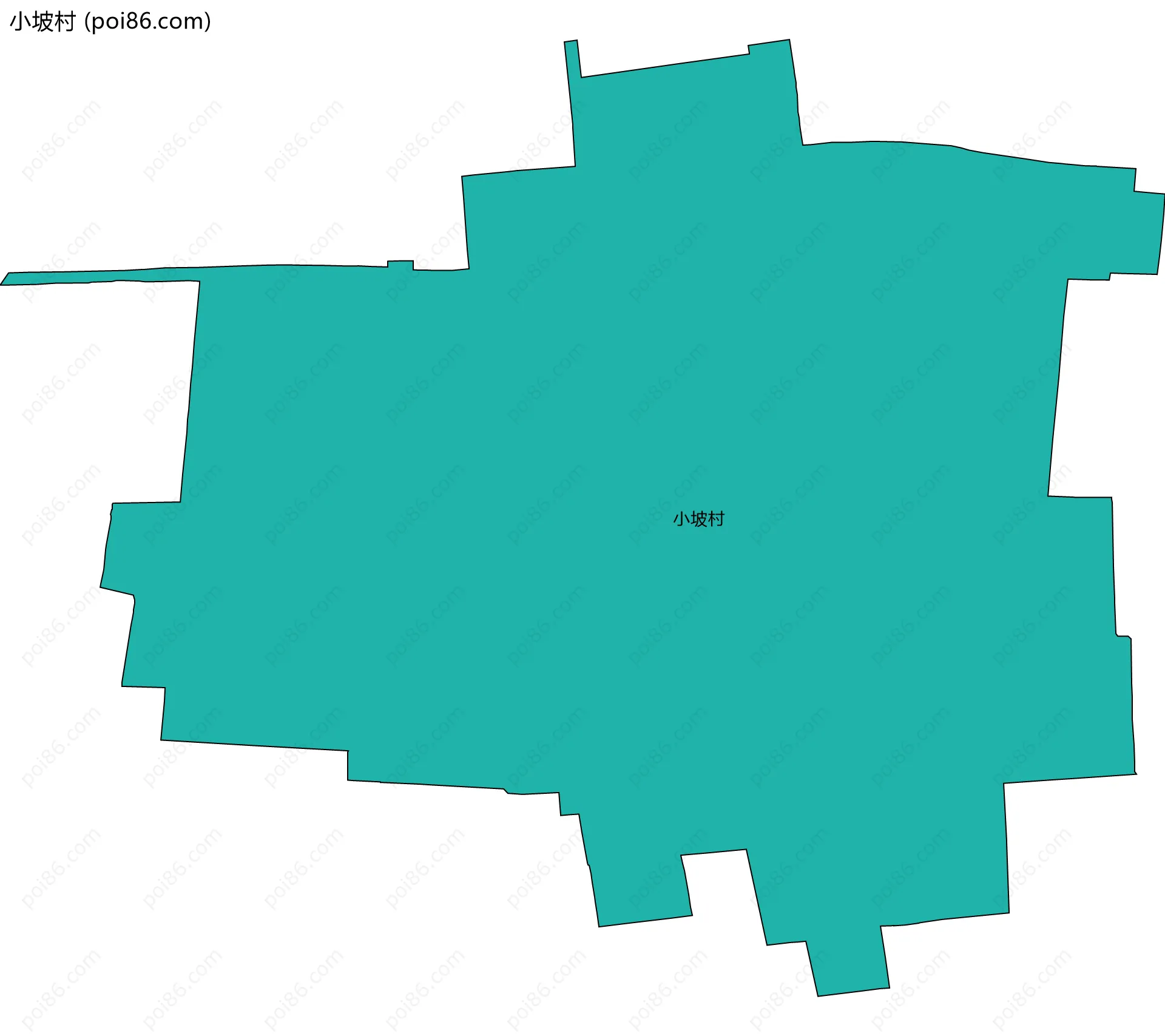 小坡村边界地图