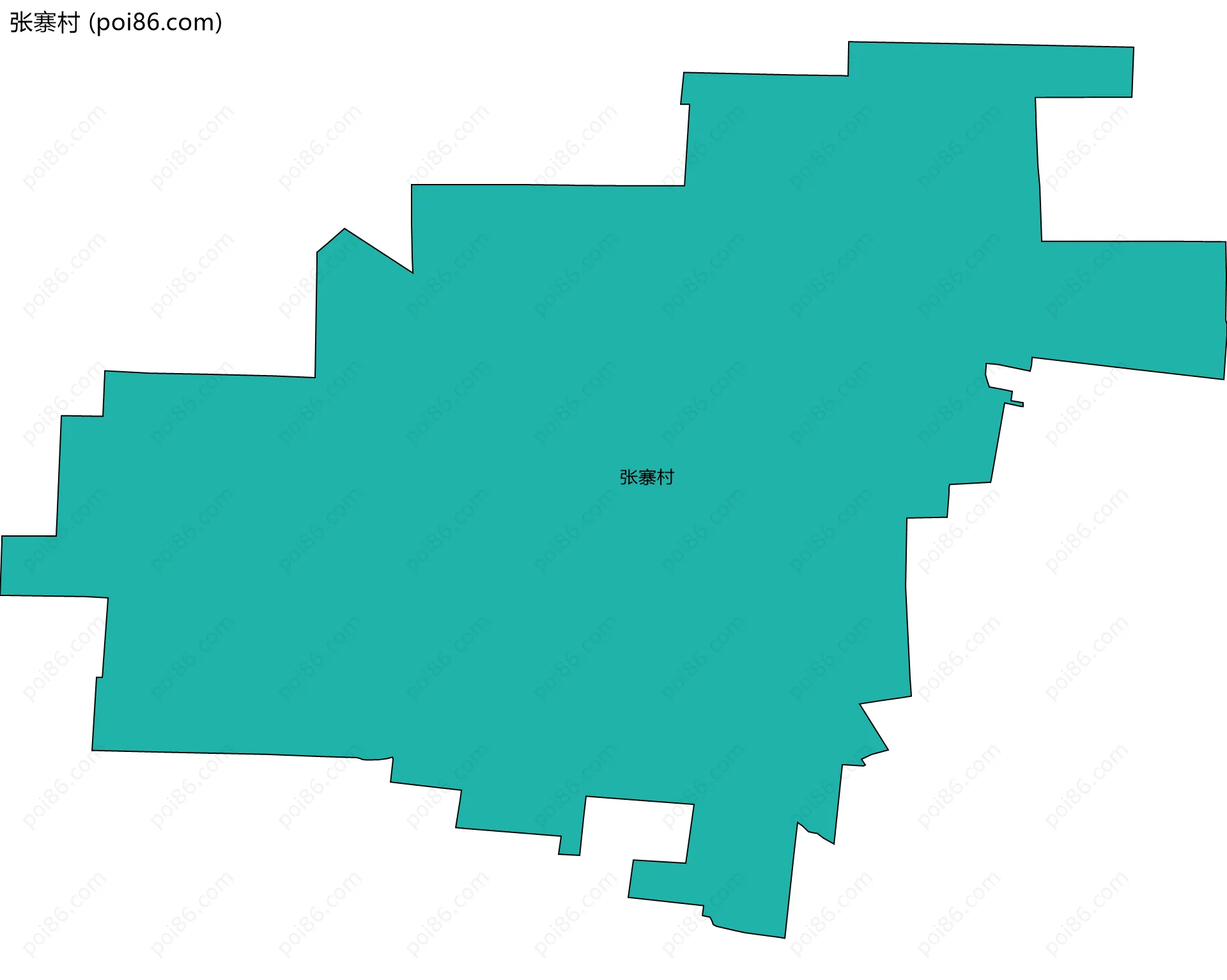 张寨村边界地图