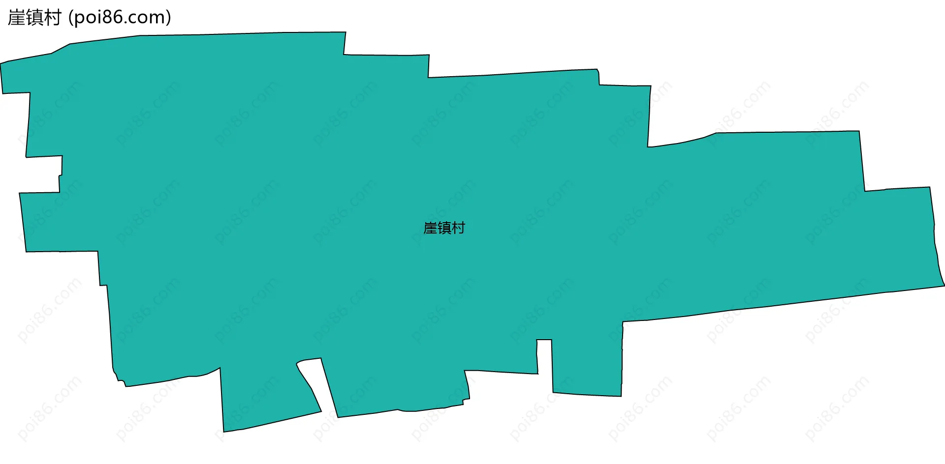 崖镇村边界地图