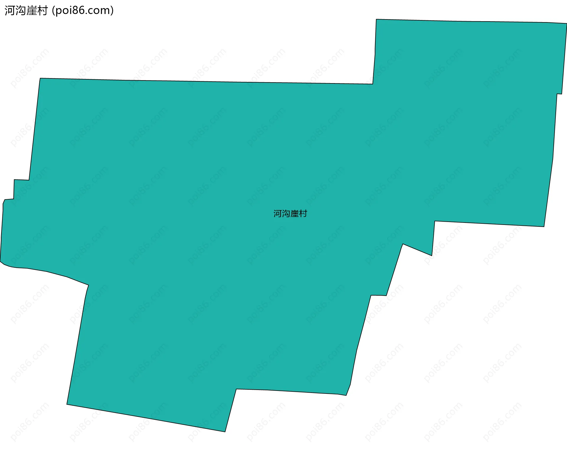 河沟崖村边界地图