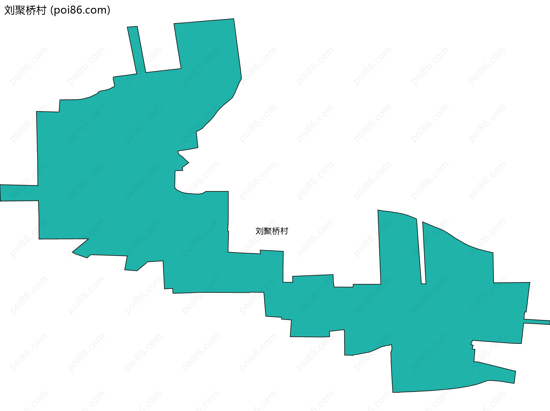 刘聚桥村边界地图