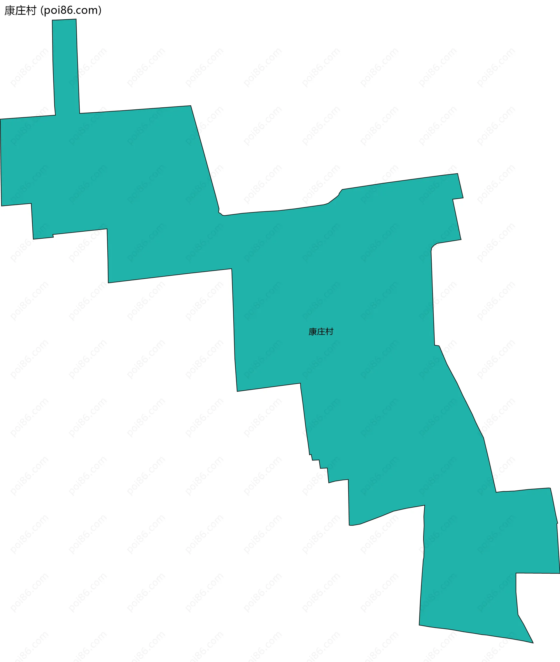 康庄村边界地图