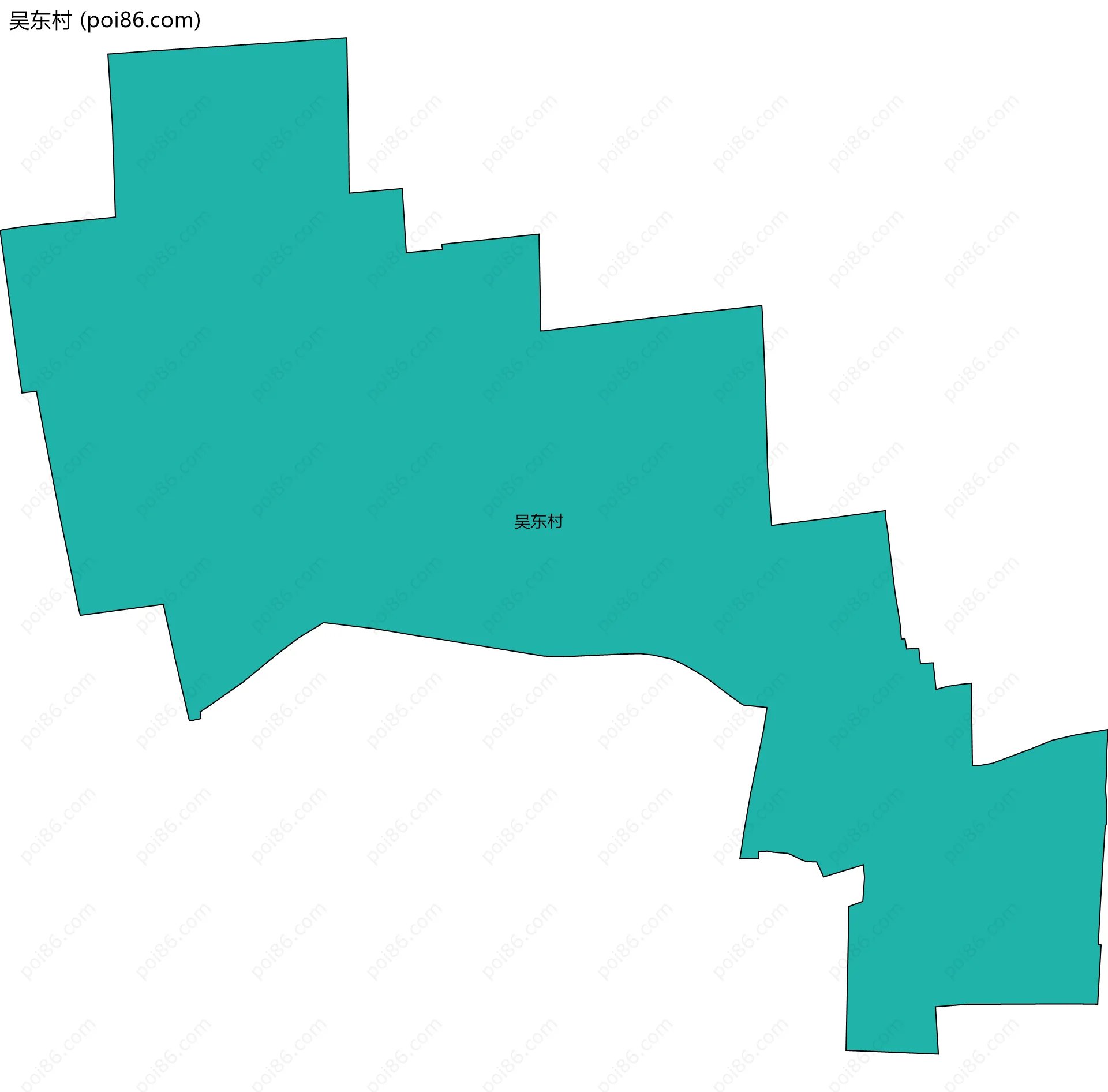 吴东村边界地图