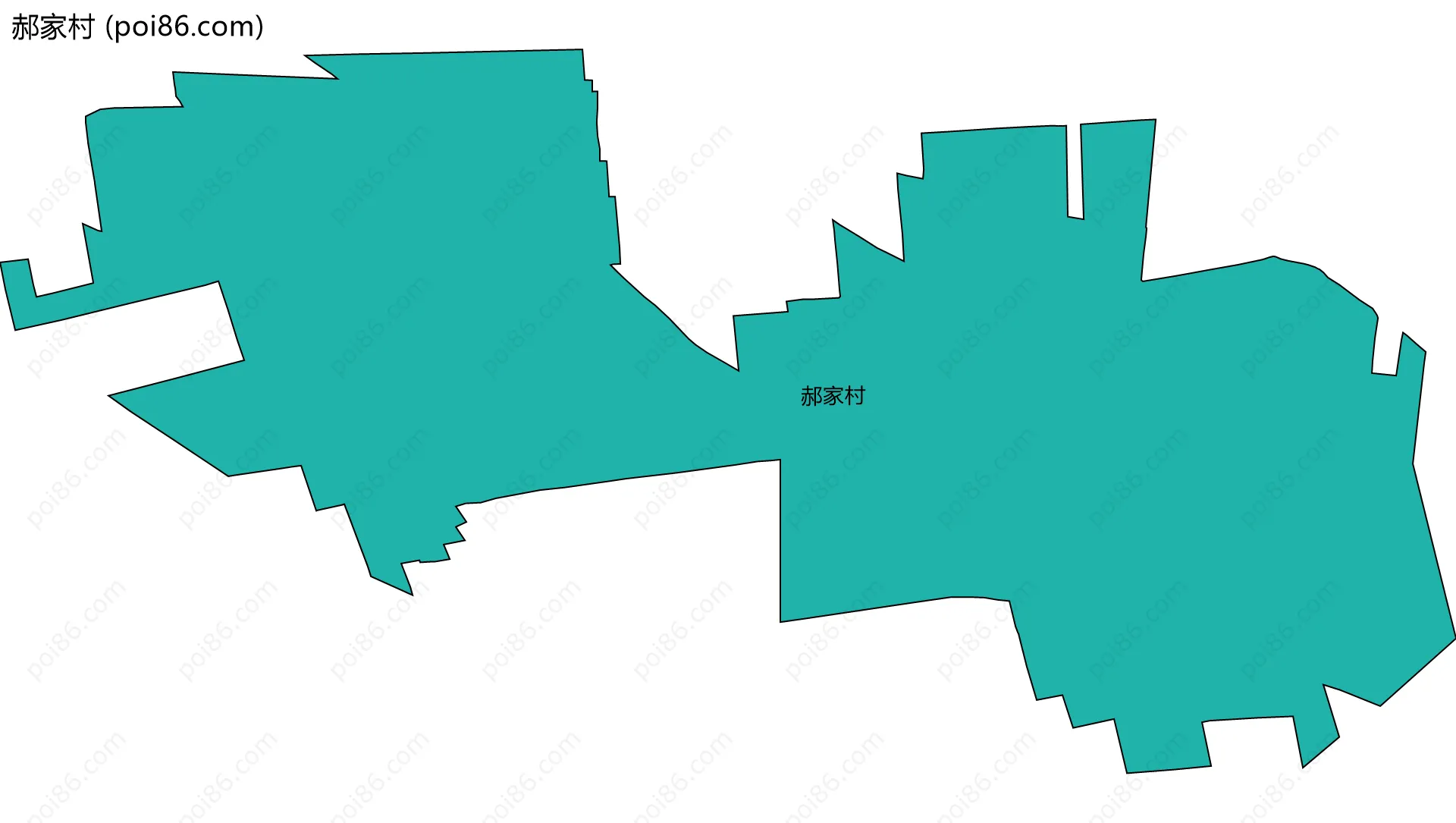 郝家村边界地图