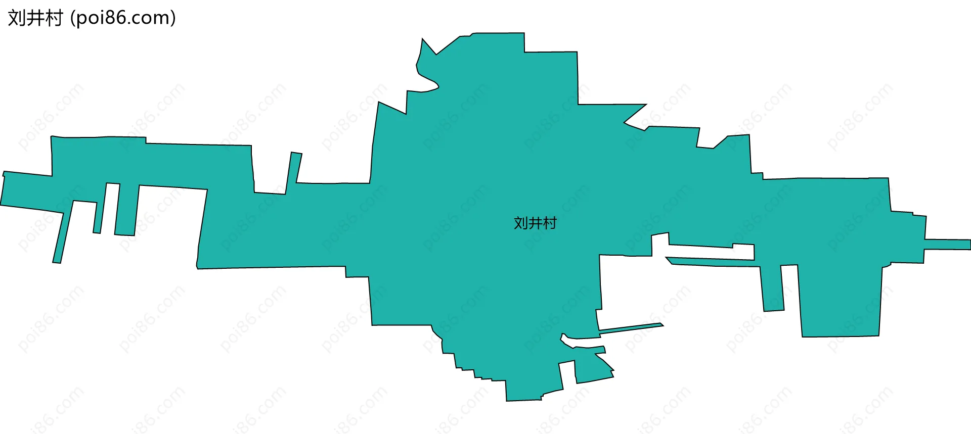 刘井村边界地图