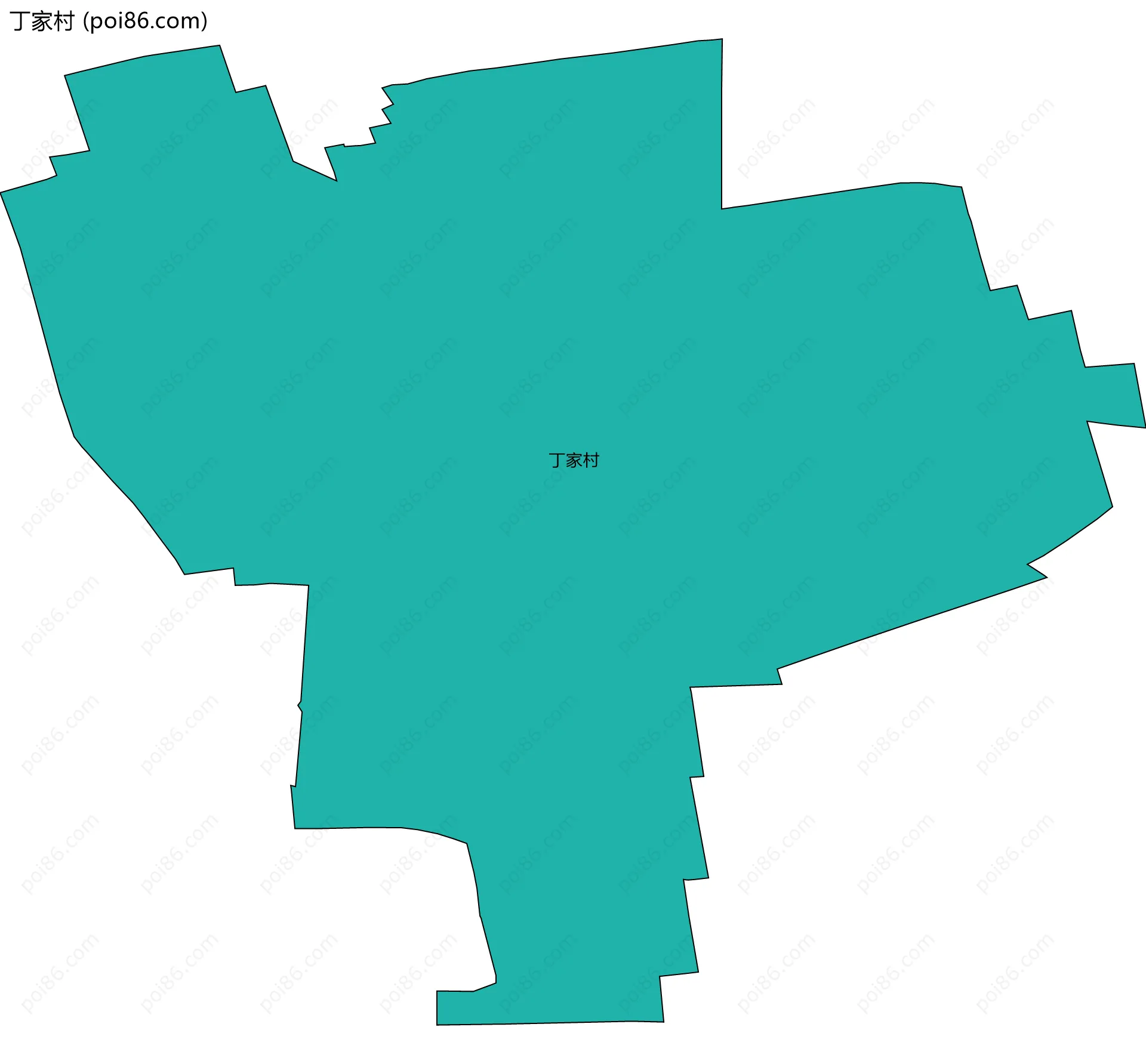丁家村边界地图