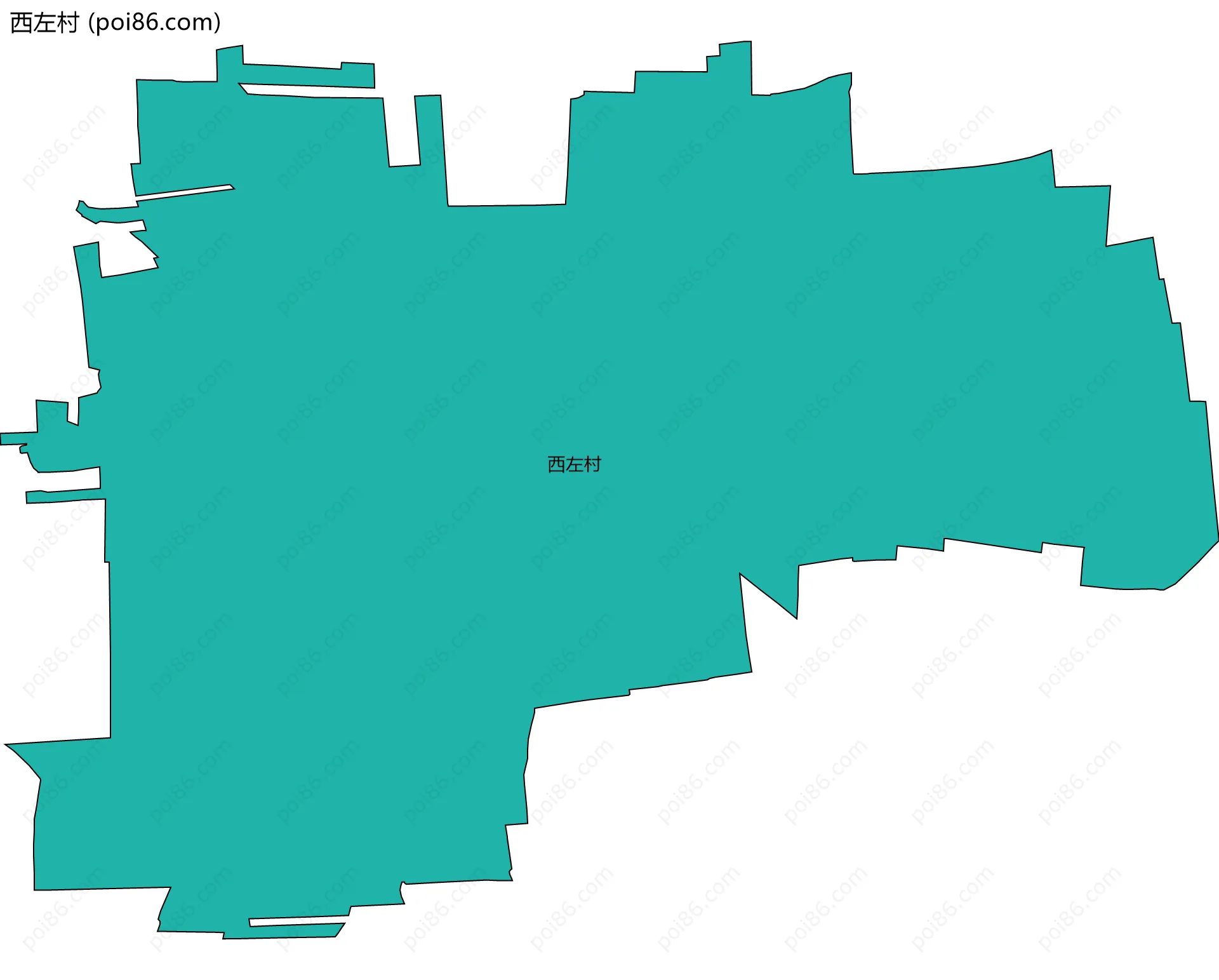 西左村边界地图