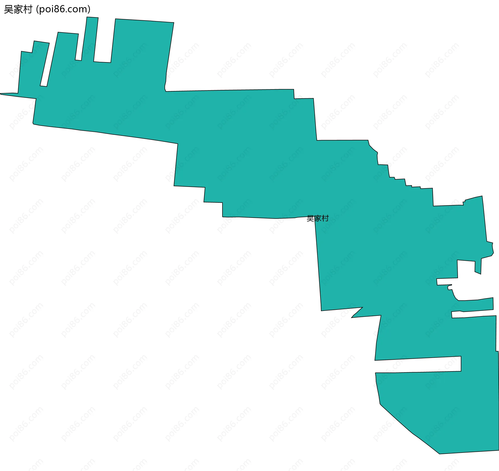 吴家村边界地图