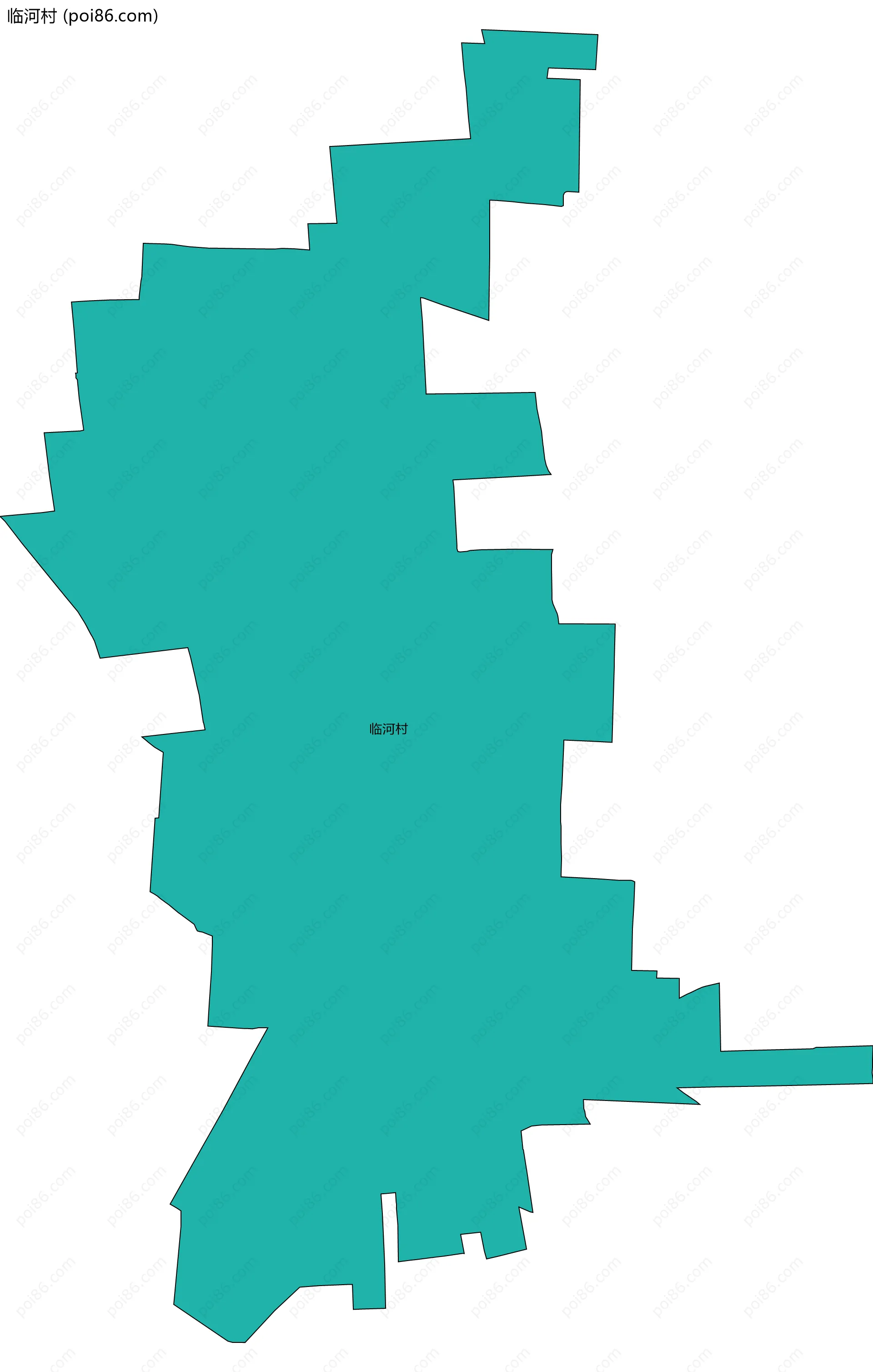 临河村边界地图