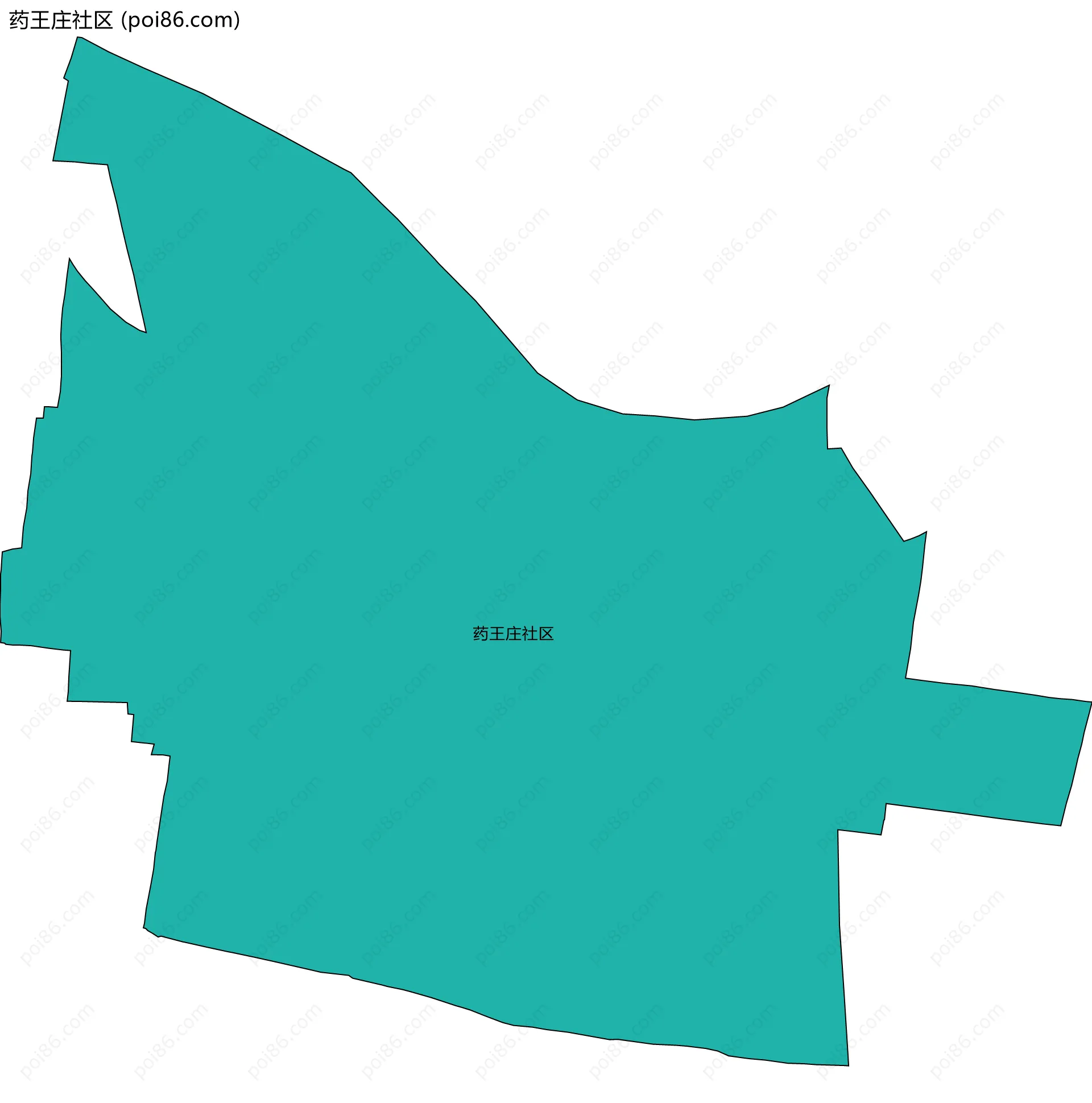 药王庄社区边界地图