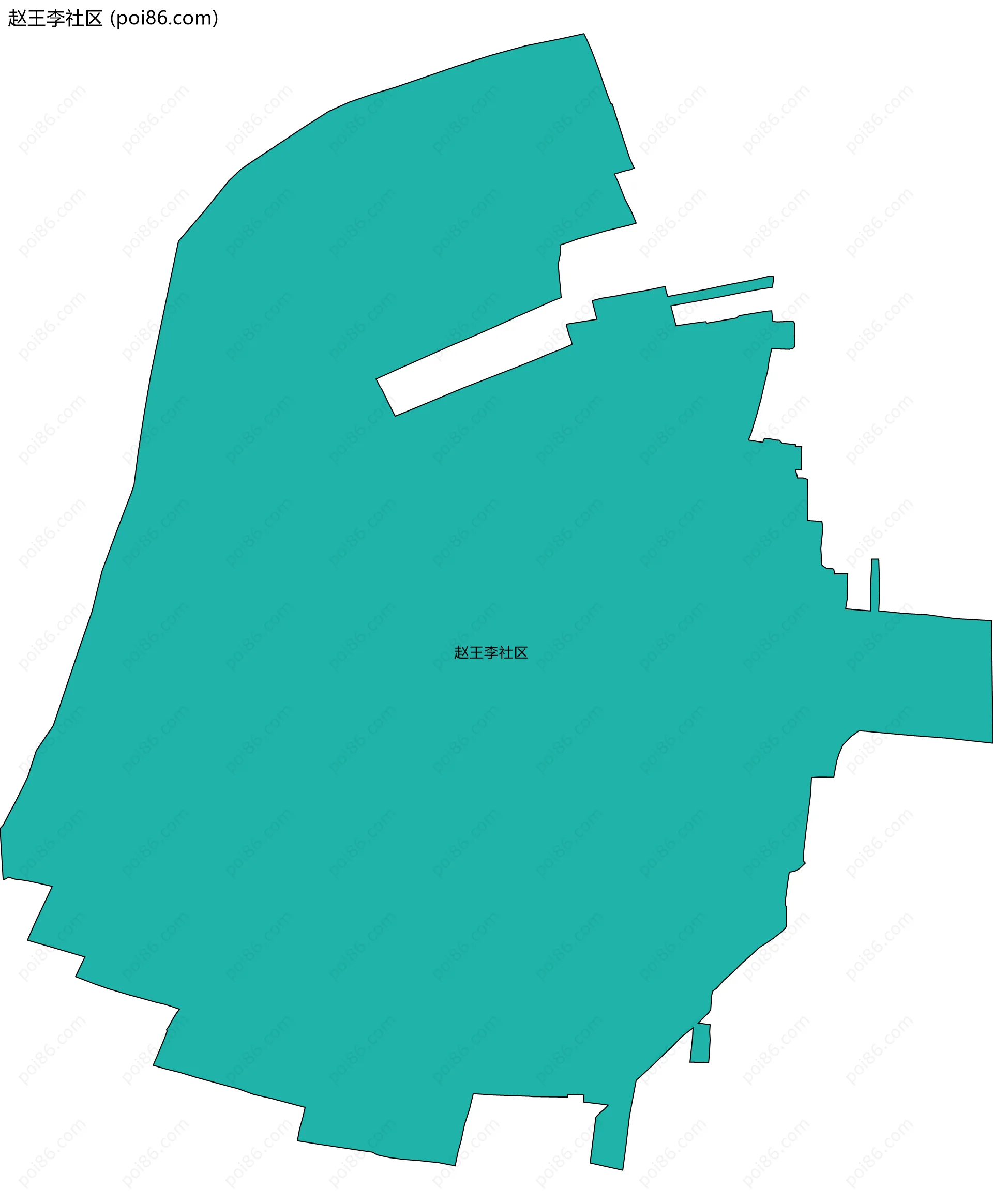 赵王李社区边界地图