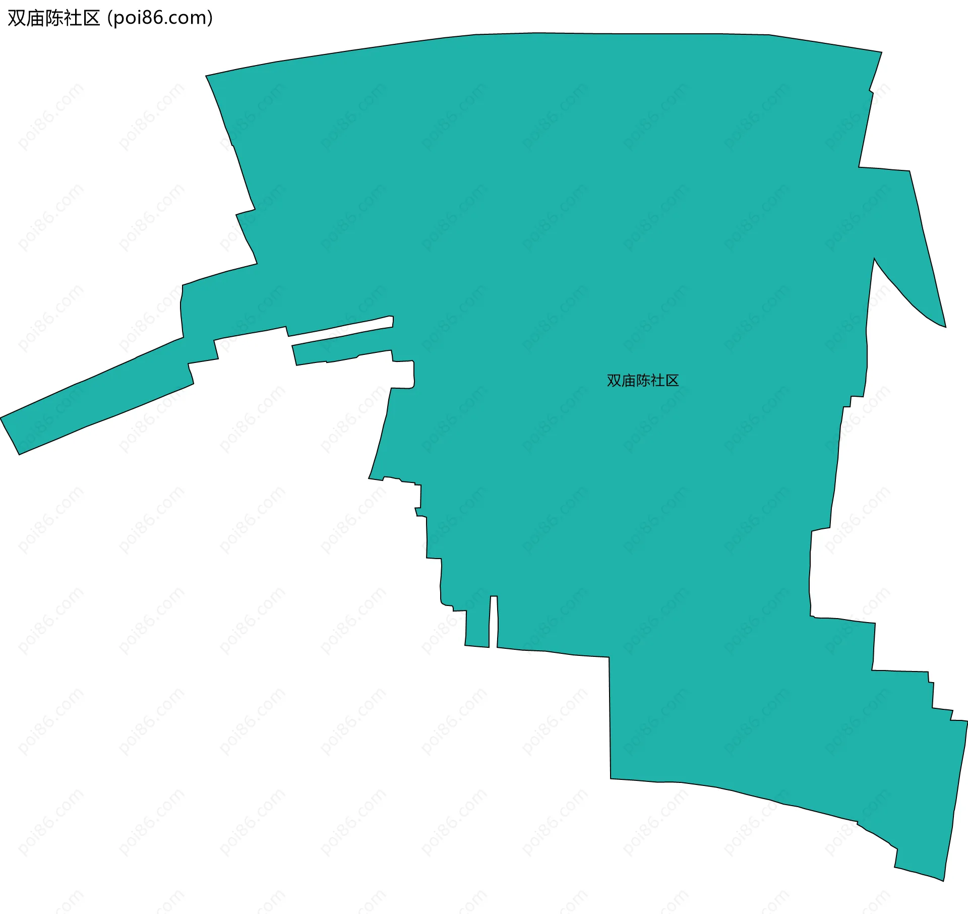 双庙陈社区边界地图