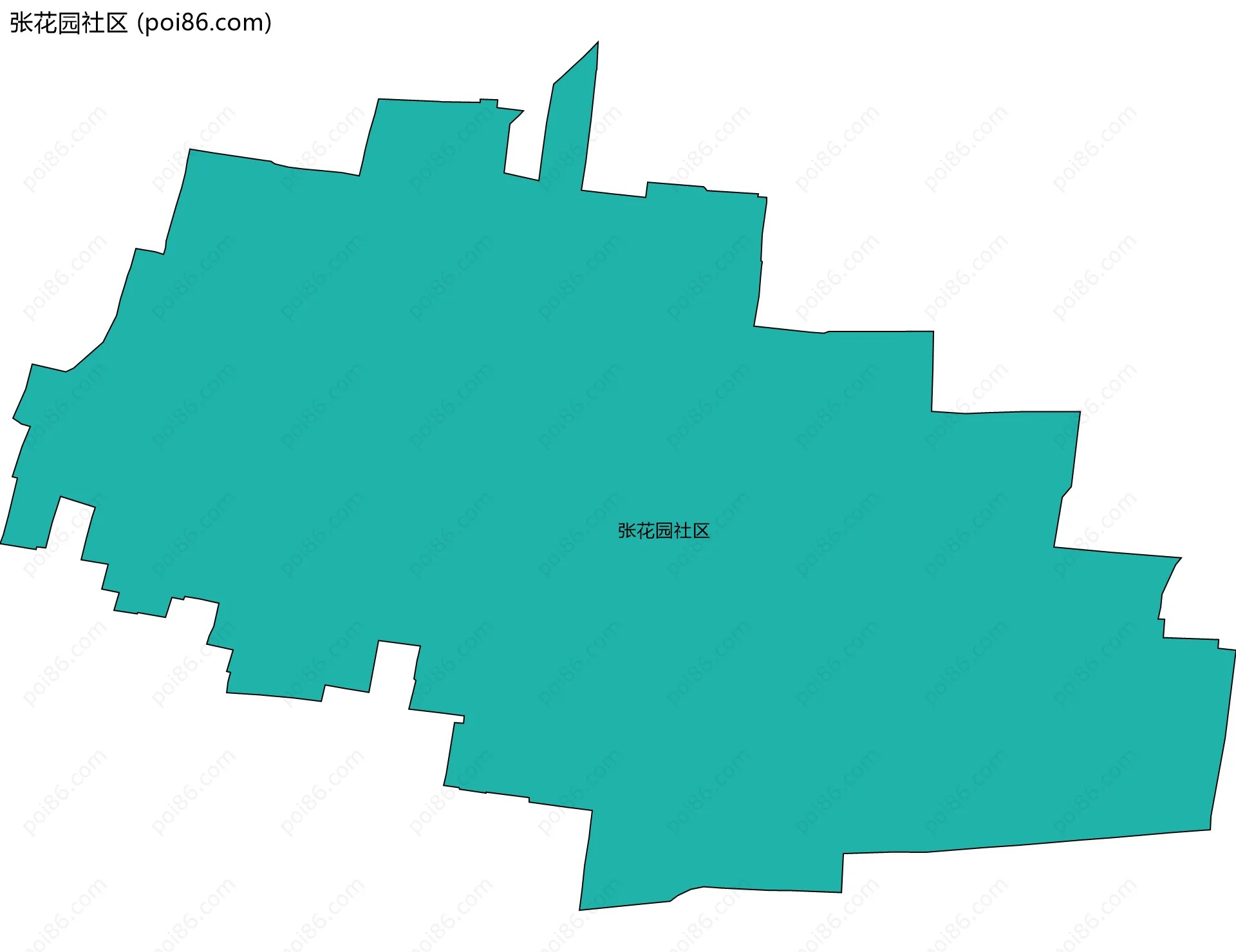 张花园社区边界地图