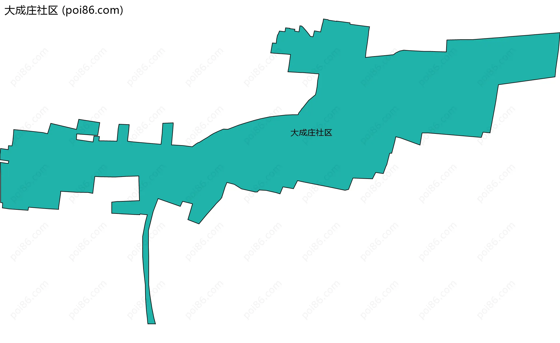大成庄社区边界地图