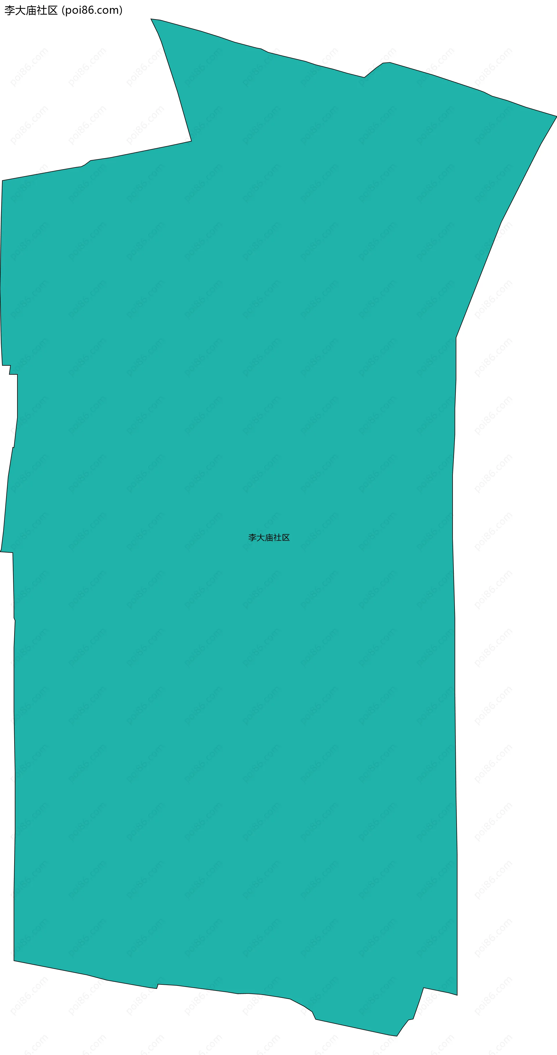 李大庙社区边界地图