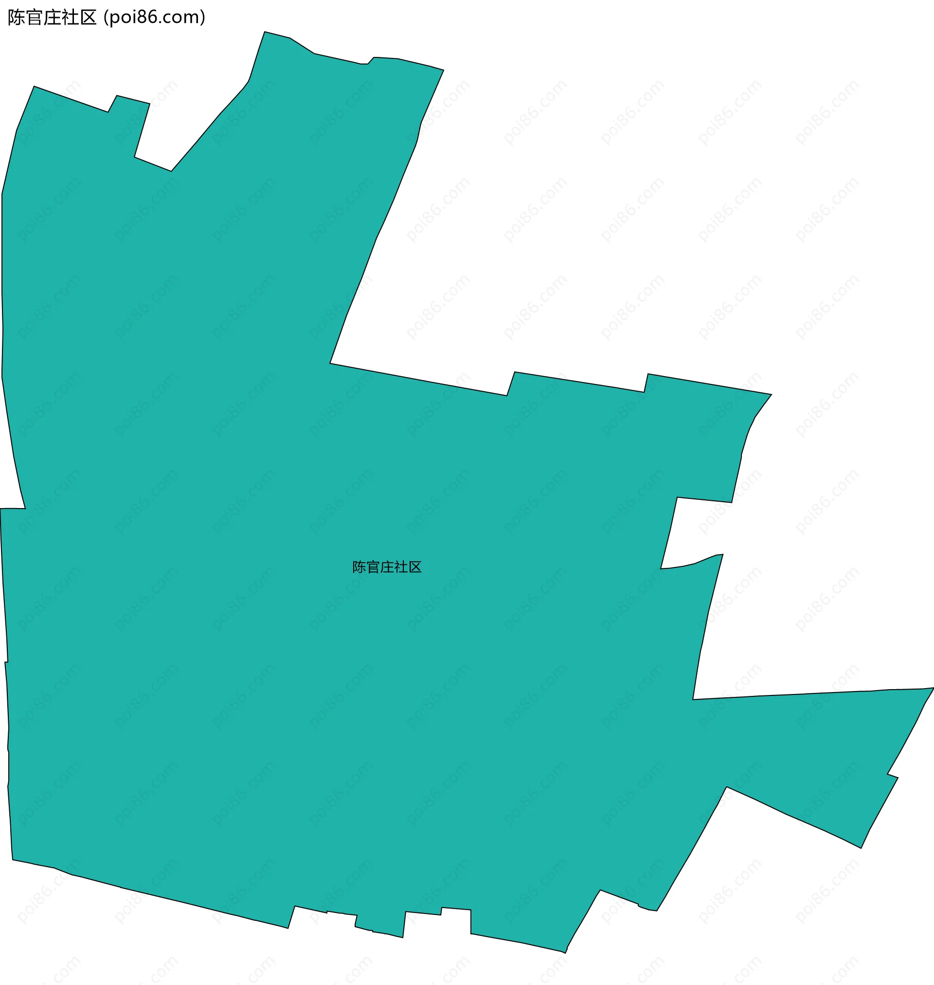 陈官庄社区边界地图