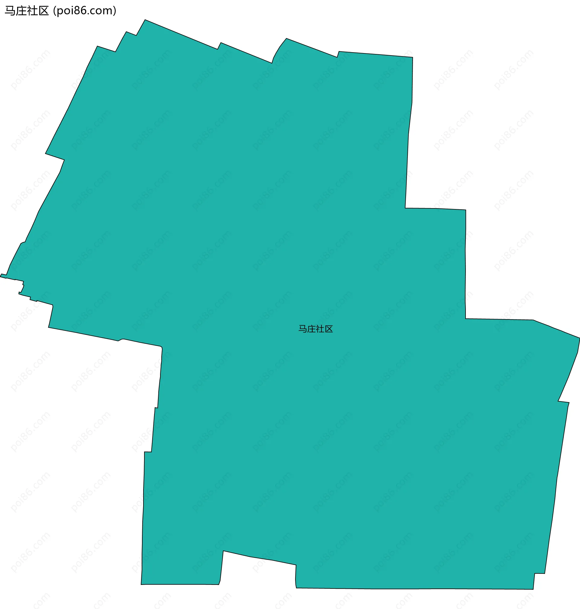 马庄社区边界地图