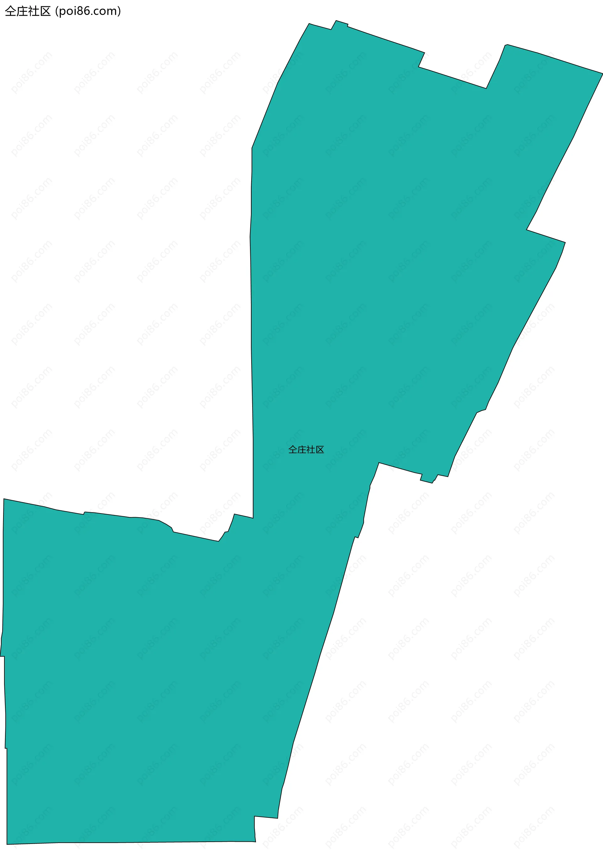 仝庄社区边界地图