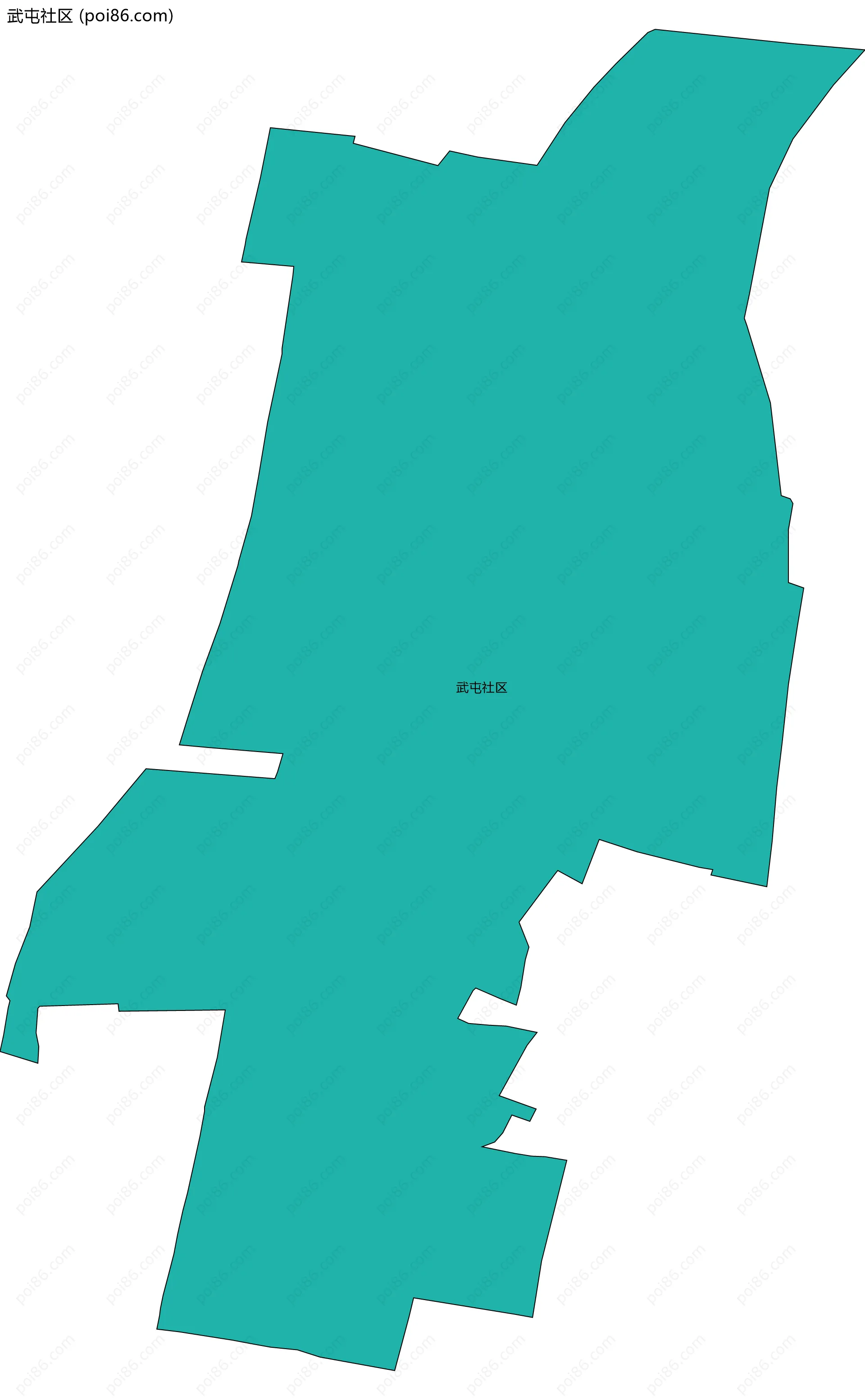 武屯社区边界地图