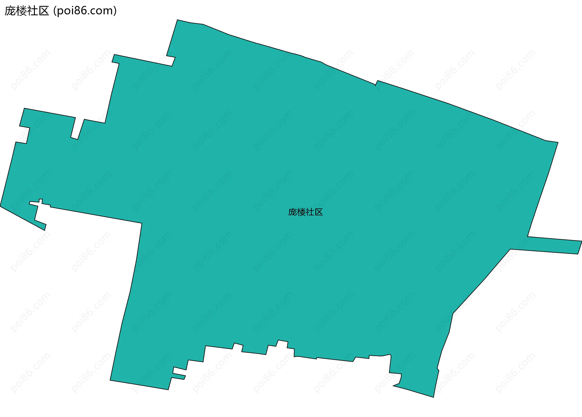 庞楼社区边界地图