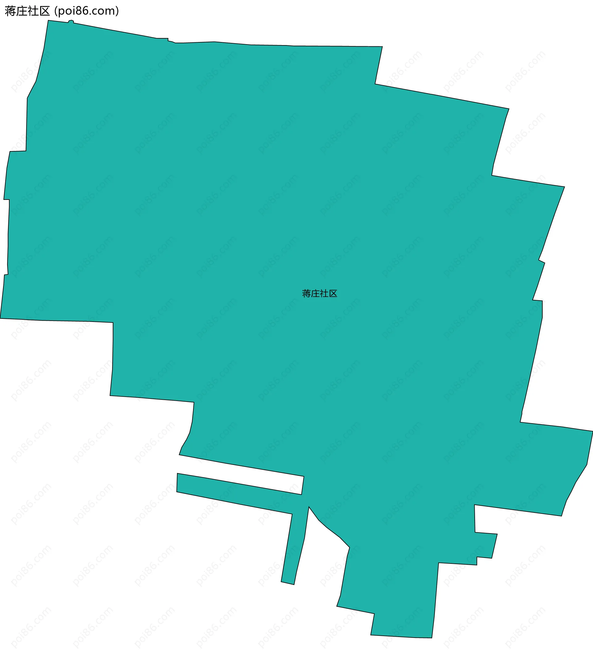 蒋庄社区边界地图