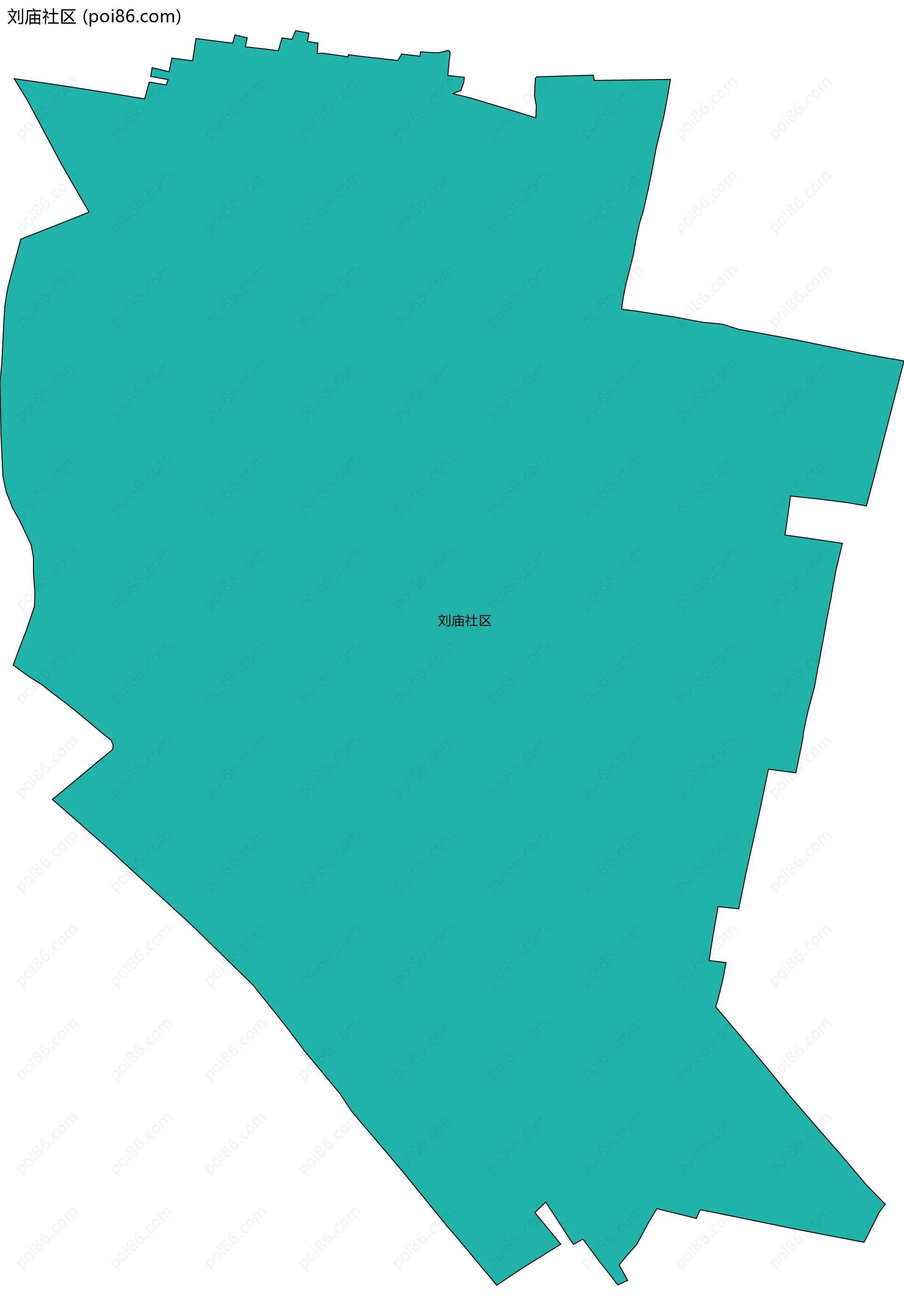 刘庙社区边界地图